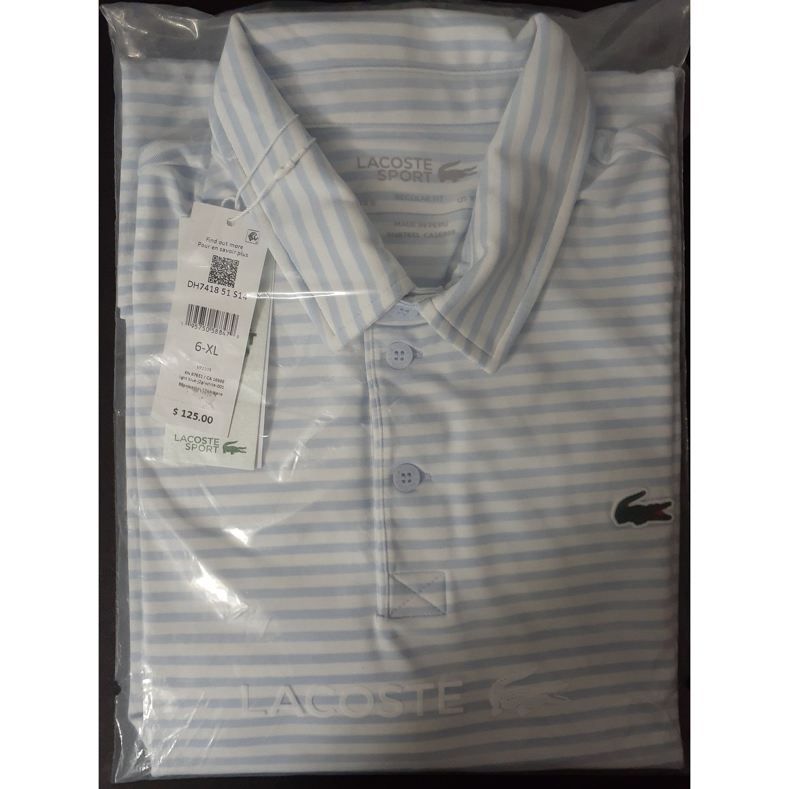 Lacoste Lacoste Men's Short Sleeve Regular Fit Ultra Dry UV Polo XL Size US XL / EU 56 / 4 - 2 Thumbnail