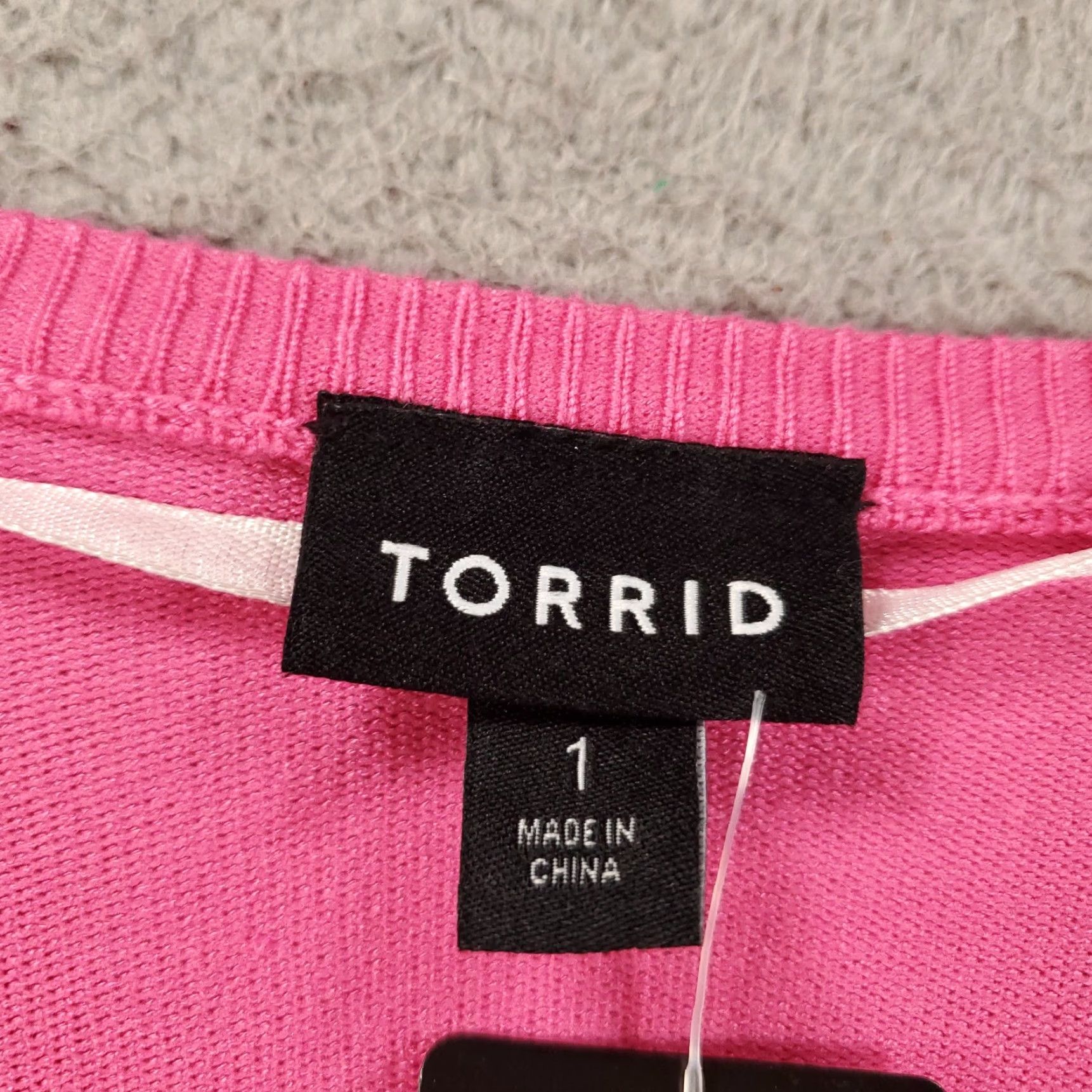 Torrid Torrid Cardigan Sweater Women's 1X Pink Open Front Long Sleeve NWT Knit Lightweight All Seasons Fall Winter Spring Size XL / US 12-14 / IT 48-50 - 5 Thumbnail