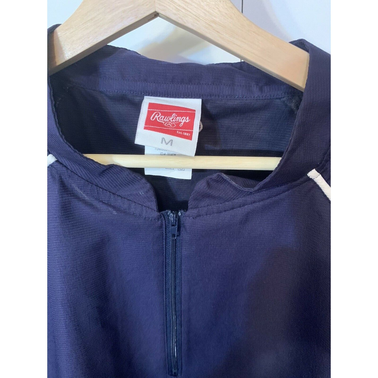 Other Rawlings 1/4 Zip Men’s Sz M Windbreaker Pullover T Shirt Blu Size US M / EU 48-50 / 2 - 2 Thumbnail
