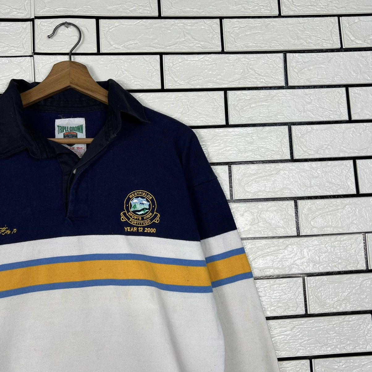 Vintage Y2k TRIPLE CROWN SUPERMAN No. 00 Polo Rugby Shirt #4027-C183 Size US XL / EU 56 / 4 - 9 Thumbnail