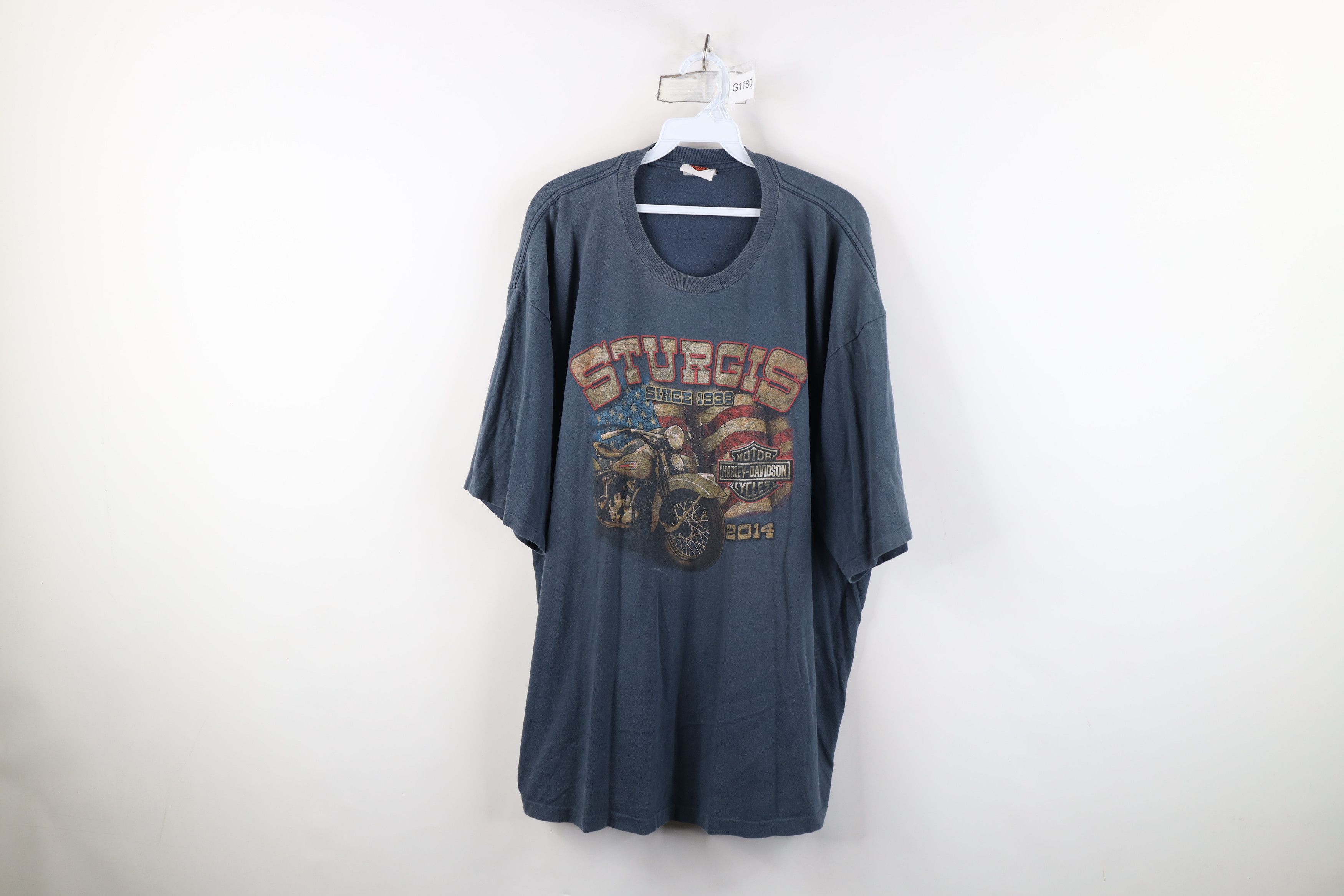 Harley Davidson Vintage Y2K Harley Davidson Sturgis Motorcycle T-Shirt Blue Size US XXL / EU 58 / 5 - 1 Thumbnail