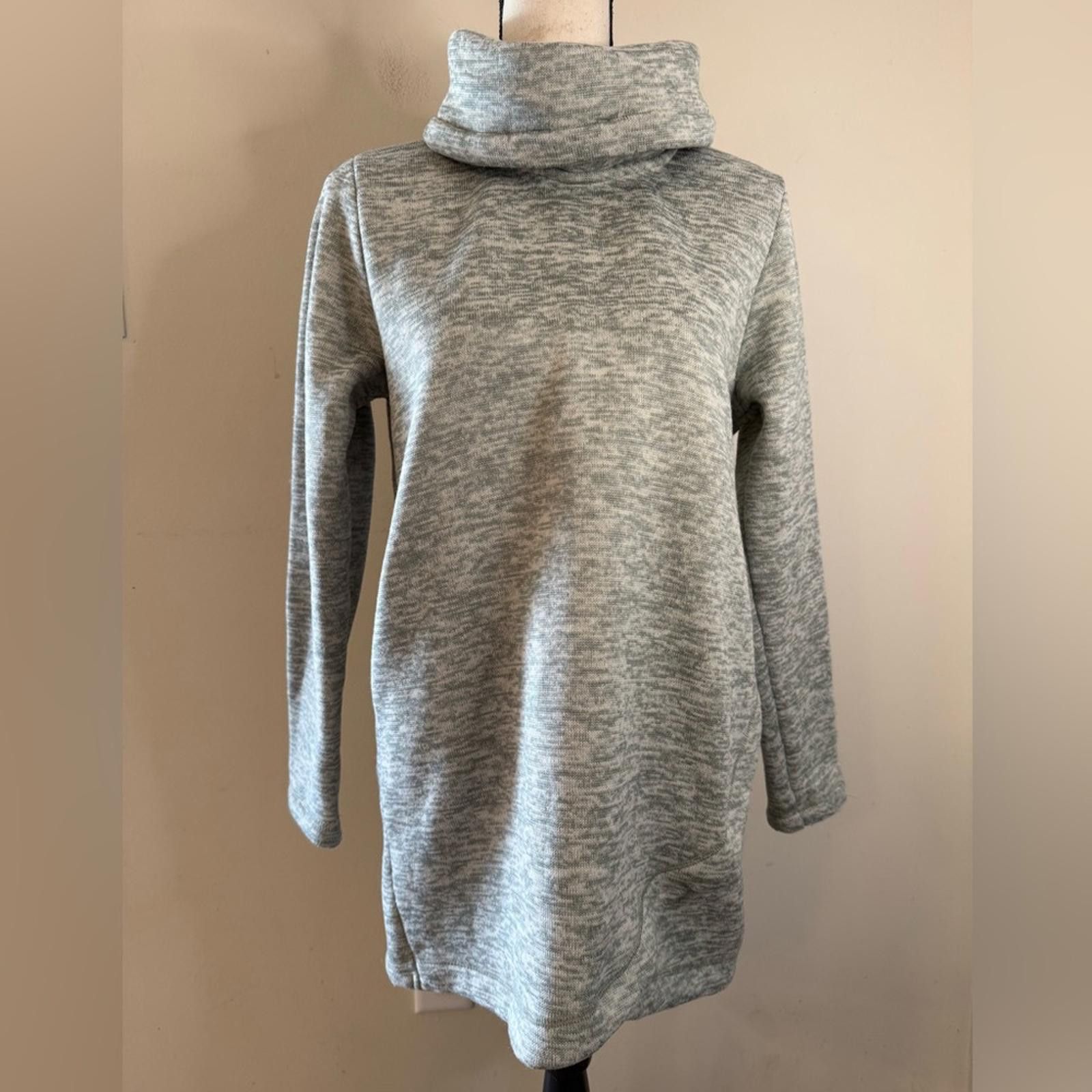 Lands' End Land’s End turtleneck fleece lined gray sweatshirt SZ M Size M / US 6-8 / IT 42-44 - 1 Thumbnail
