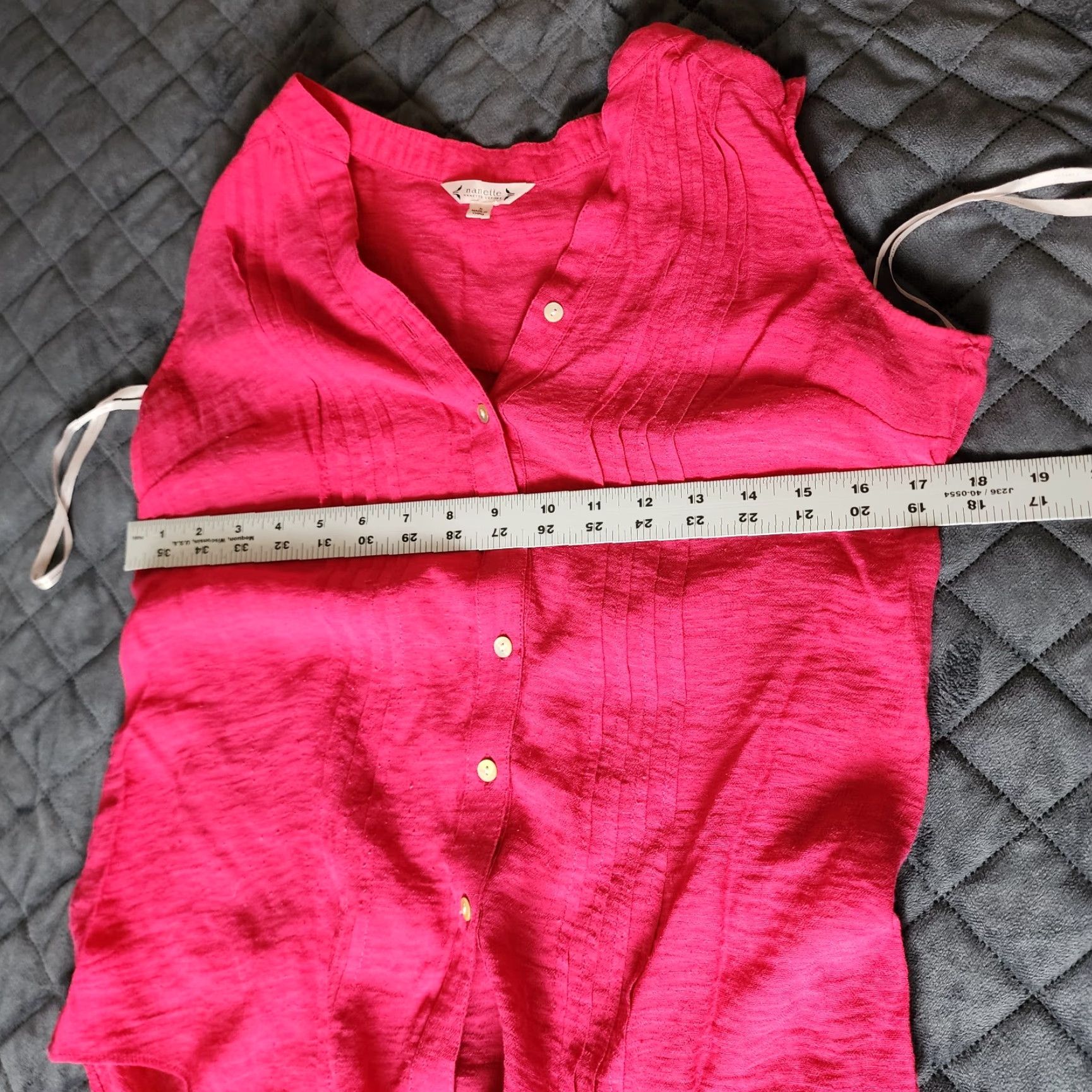 Nanette Lepore Nanette Lepore Womens Button-Up Shirt Sleeveless Top Pink M Size M / US 6-8 / IT 42-44 - 5 Thumbnail
