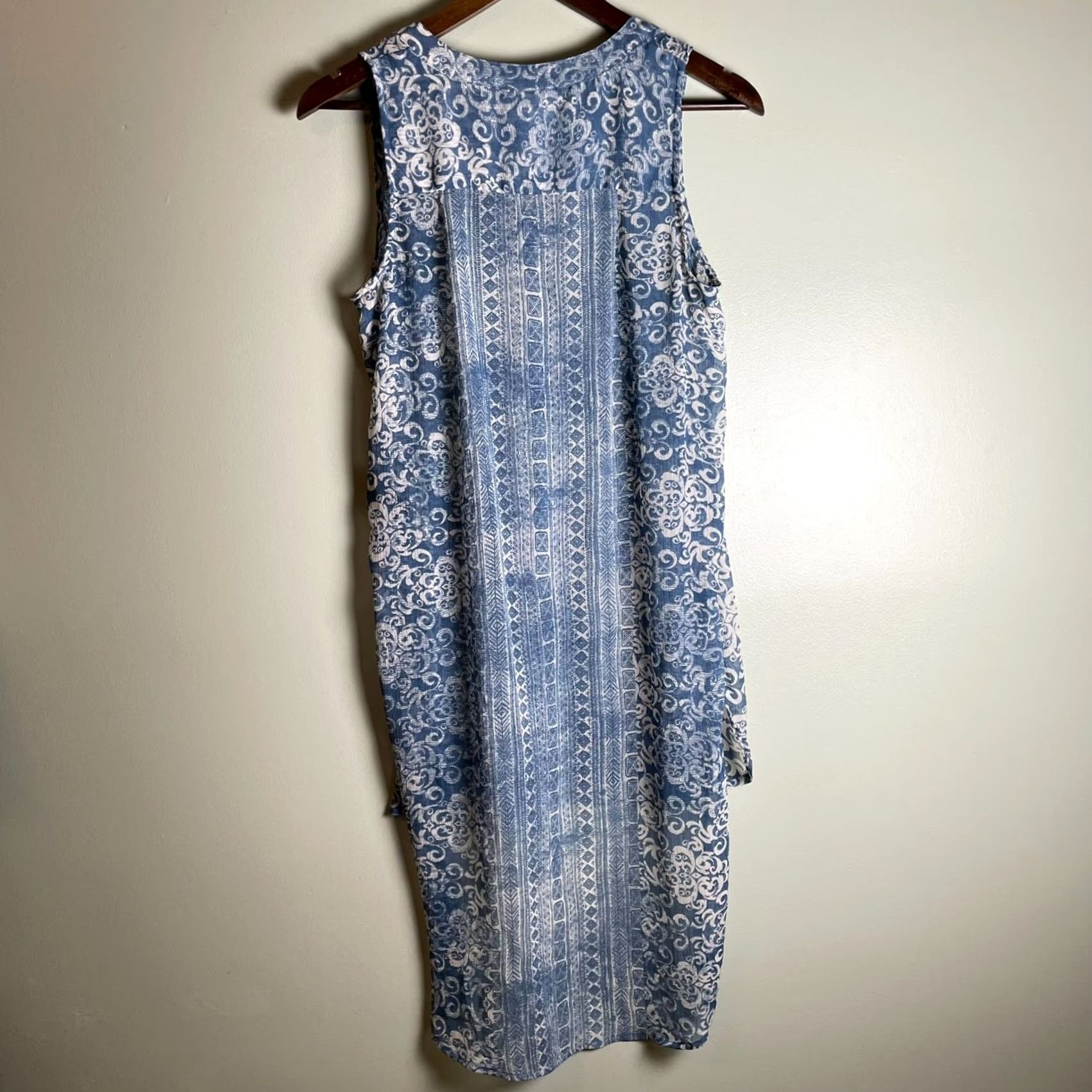Vintage Knox Rose Blue Sheer Sleeveless High-Low Tunic Dress Top Women’s Size Small Size S / US 4 / IT 40 - 4 Thumbnail