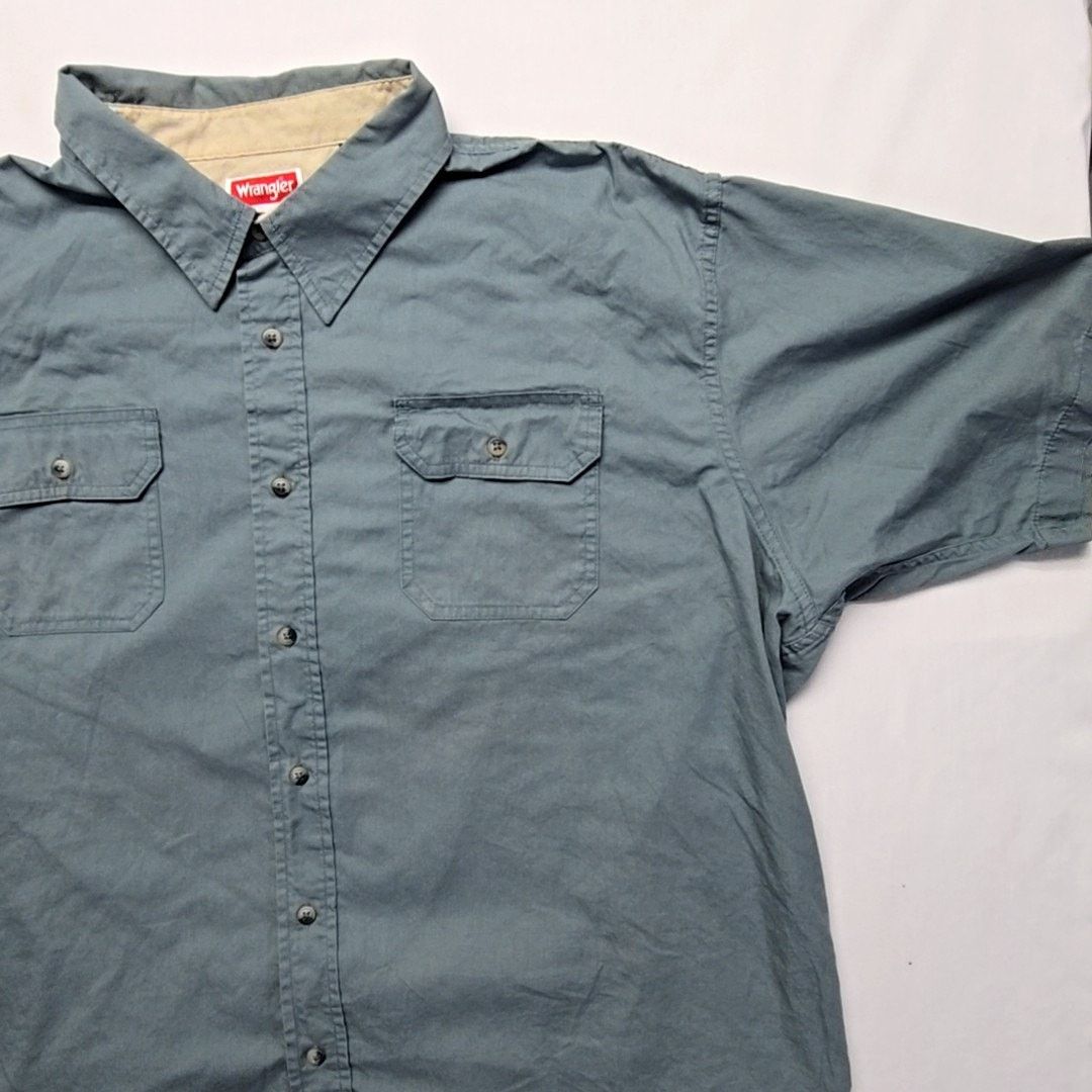 Wrangler Wrangler Premium Quality Blue 3XL Short Sleeve Button Up Size US XXL / EU 58 / 5 - 2 Thumbnail