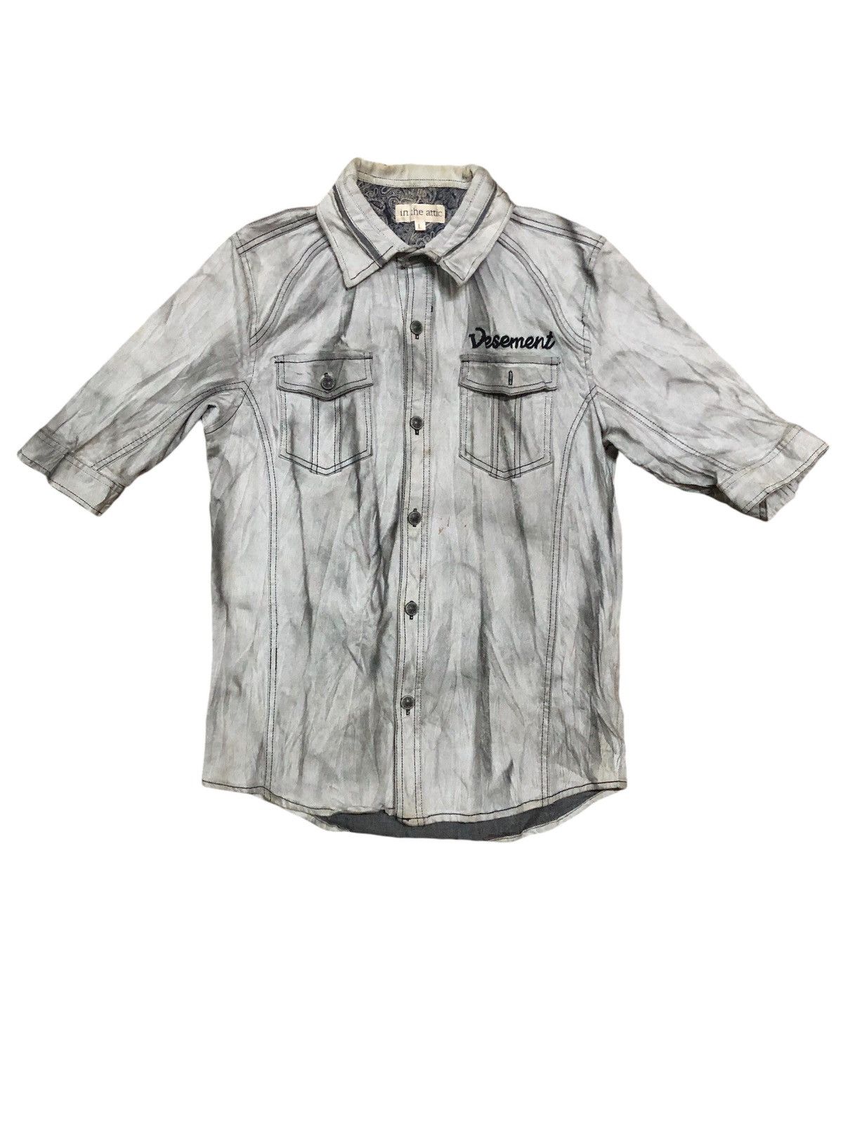 In The Attic × Japanese Brand In the Attic punk rockabilly Button Ups Jacket shirt Size US S / EU 44-46 / 1 - 1 Thumbnail