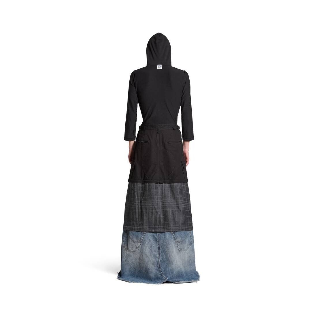 Balenciaga o1tr1nto0825 Maxi Layered Cargo Skirt in Multicolor Size 25" / US 0 / IT 36 - 4 Thumbnail