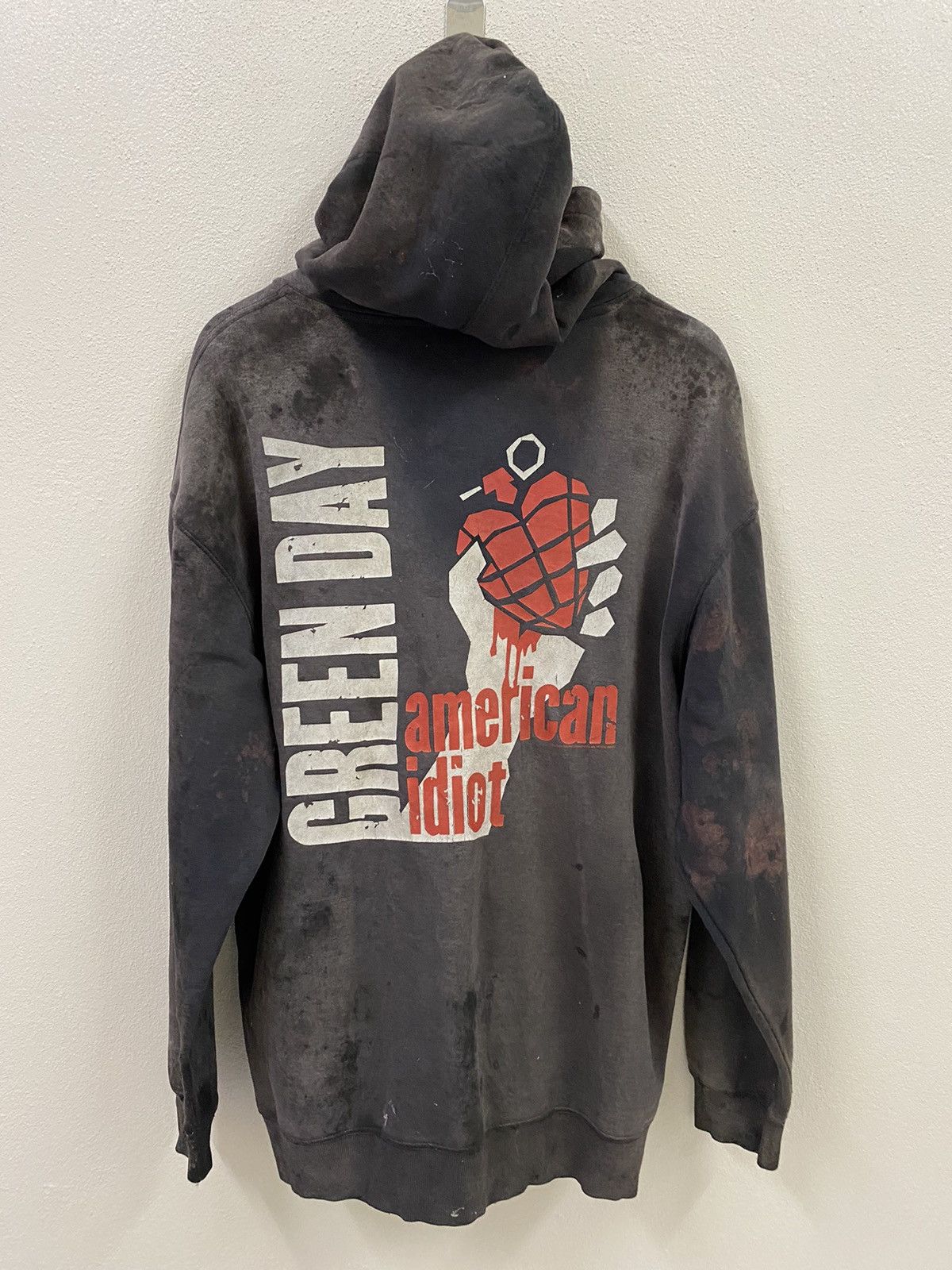 Vintage Vtg Green Day Hoodie Trashed Size US L / EU 52-54 / 3 - 1 Thumbnail