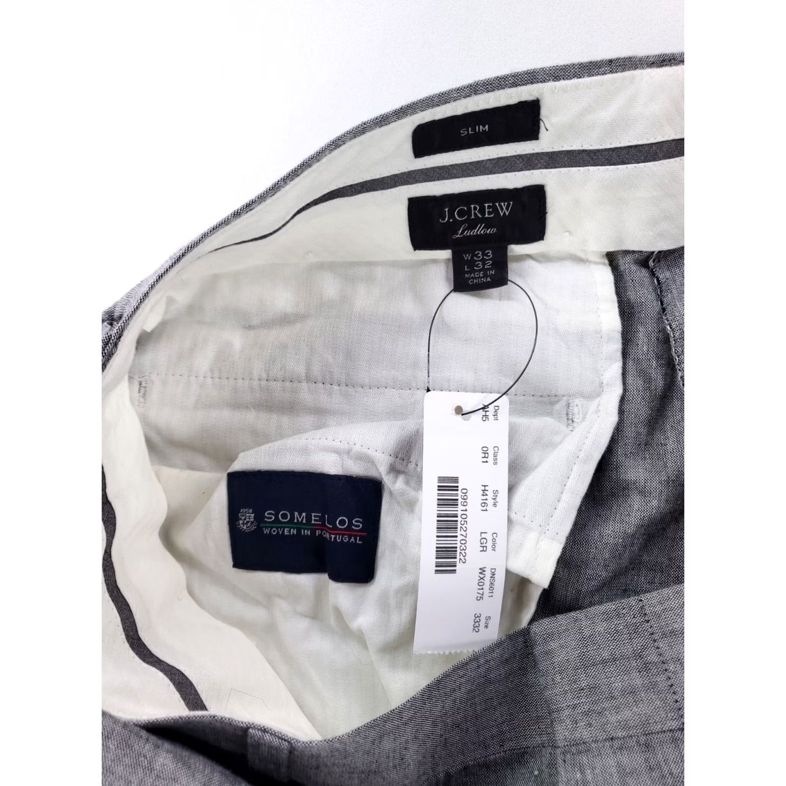J.Crew J.CREW Ludlow Slim Fit Dress Pants Gray Mens 34 x 32 Regular NWT Size US 34 / EU 50 - 2 Thumbnail