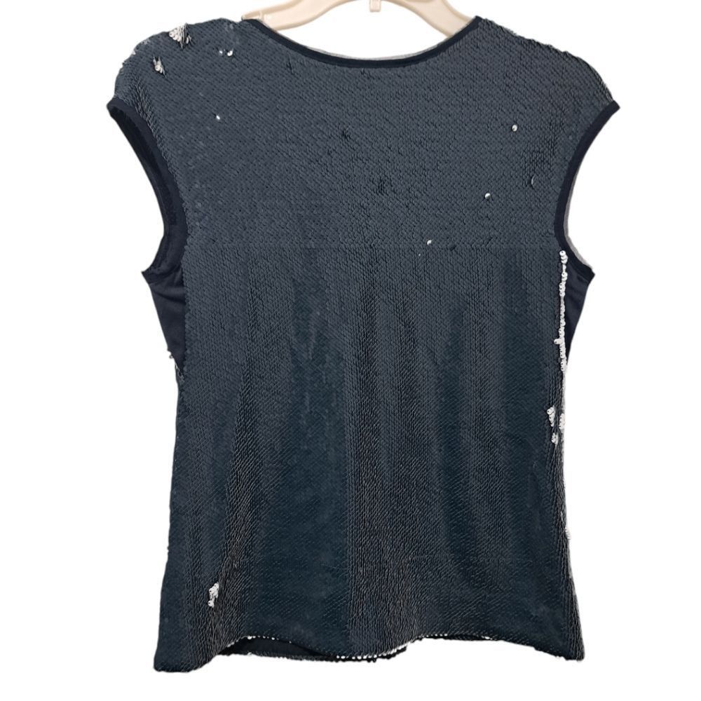 Other Worth New York Sequins Silk Holiday Top Size 2 Navy/White NWTWorth New York Seq Size XS / US 0-2 / IT 36-38 - 2 Thumbnail