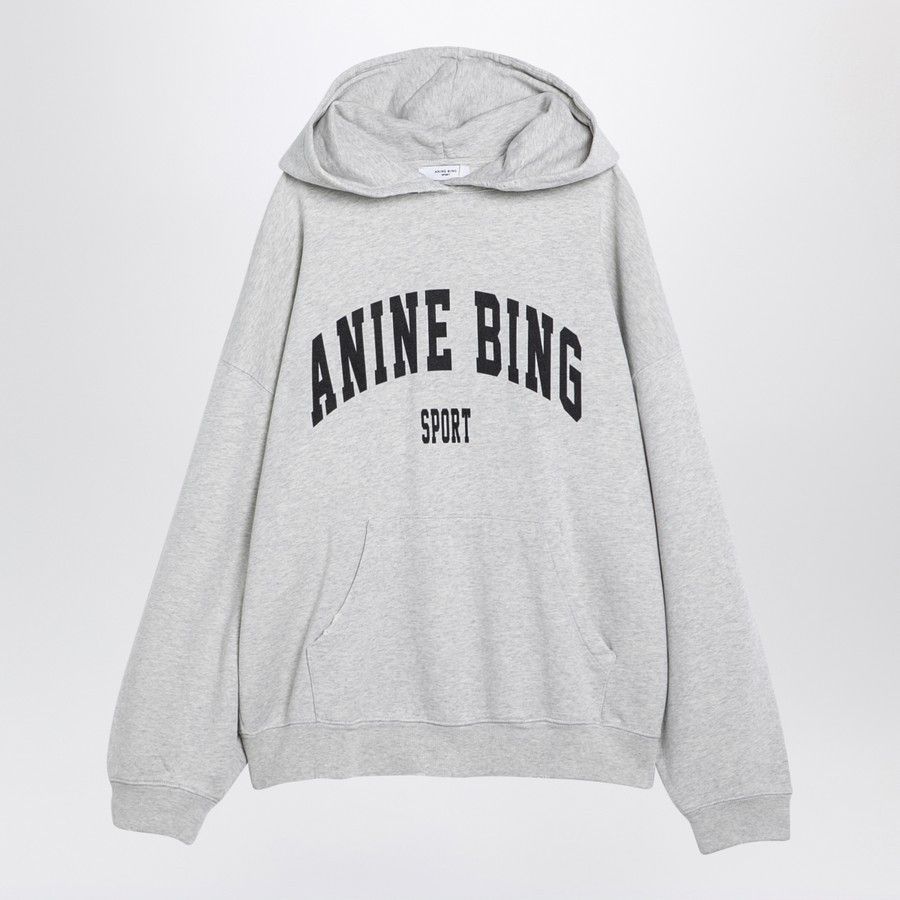 Anine Bing o1d2blof0724 Logo Print Hoodies Sweatshirt in Grey Size S / US 4 / IT 40 - 1 Thumbnail
