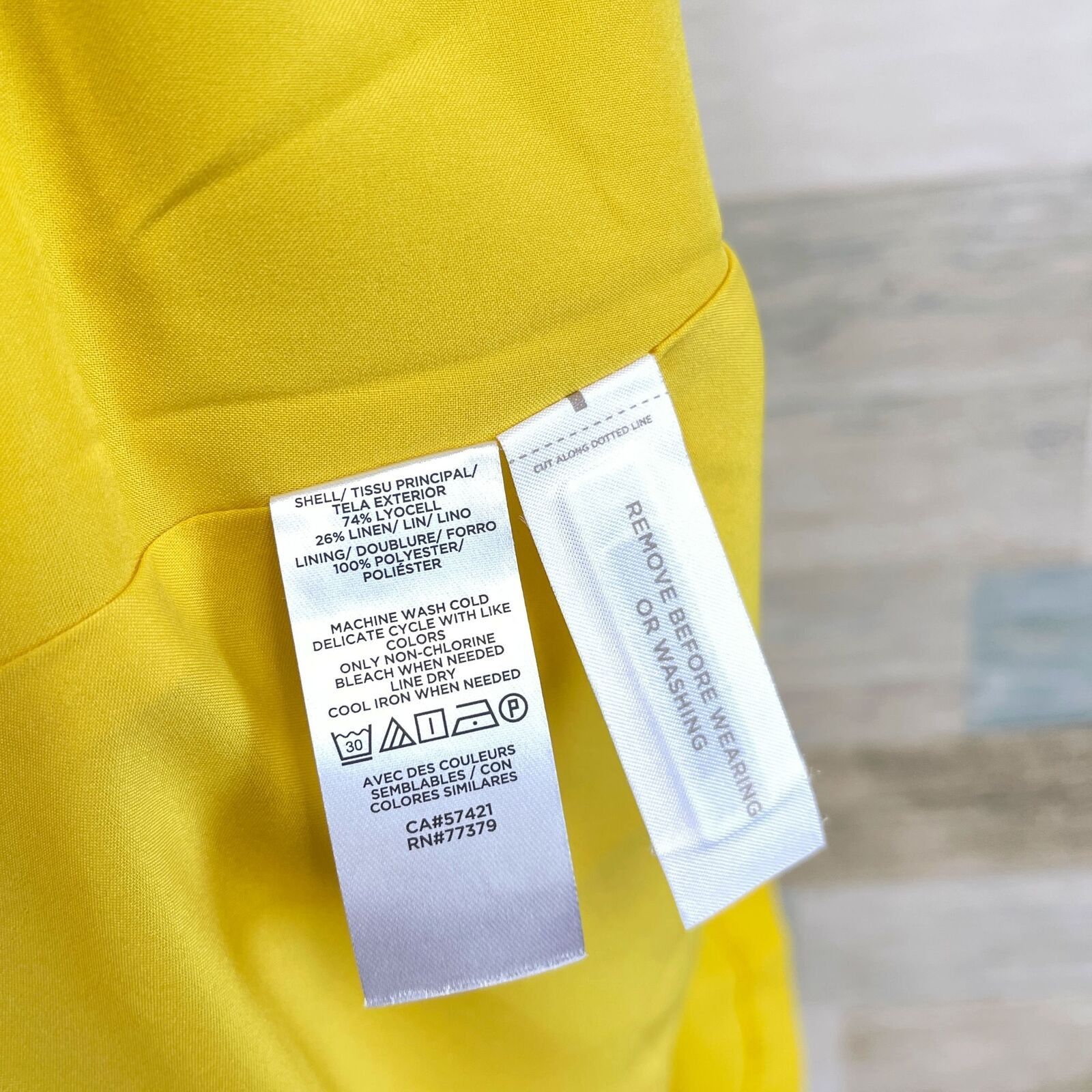 Ann Taylor Ann Taylor Ruffle Sleeve Midi Flare Dress Yellow Linen 8 Size M / US 6-8 / IT 42-44 - 7 Thumbnail
