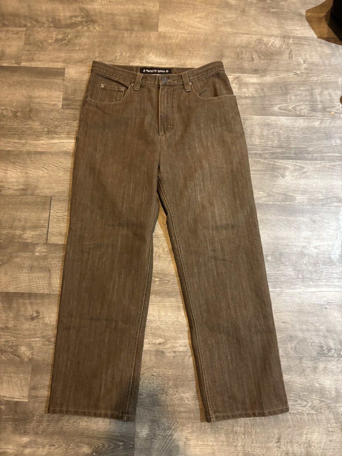 Brooklyn Xpress Y2K Brooklyn Express straight leg khaki denim Size US 34 / EU 50 - 1 Thumbnail