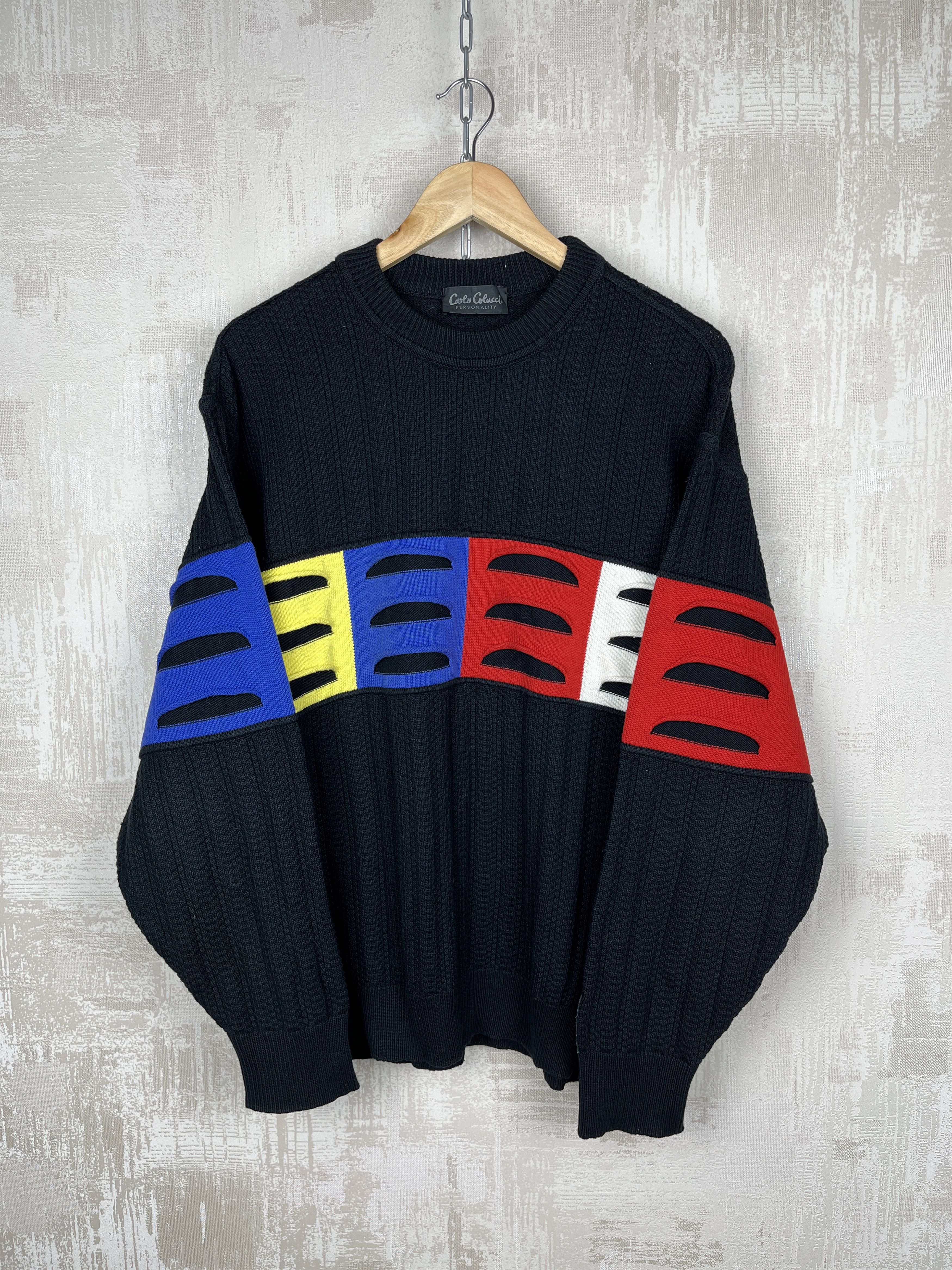 Carlo Colucci Vintage Carlo Colucci Crew Neck Sweater Cotton Blend Size US L / EU 52-54 / 3 - 8 Thumbnail
