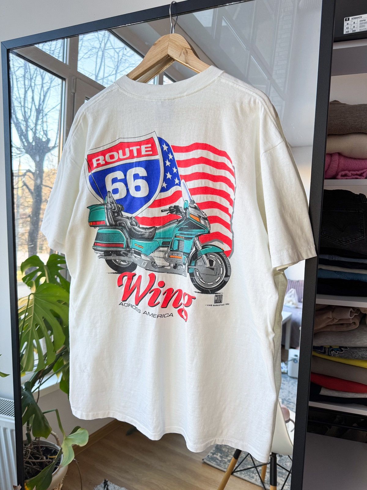 Vintage Route 66 Wing Across America vintage 1992 t-shirt 🇺🇸 Size US XL / EU 56 / 4 - 1 Thumbnail
