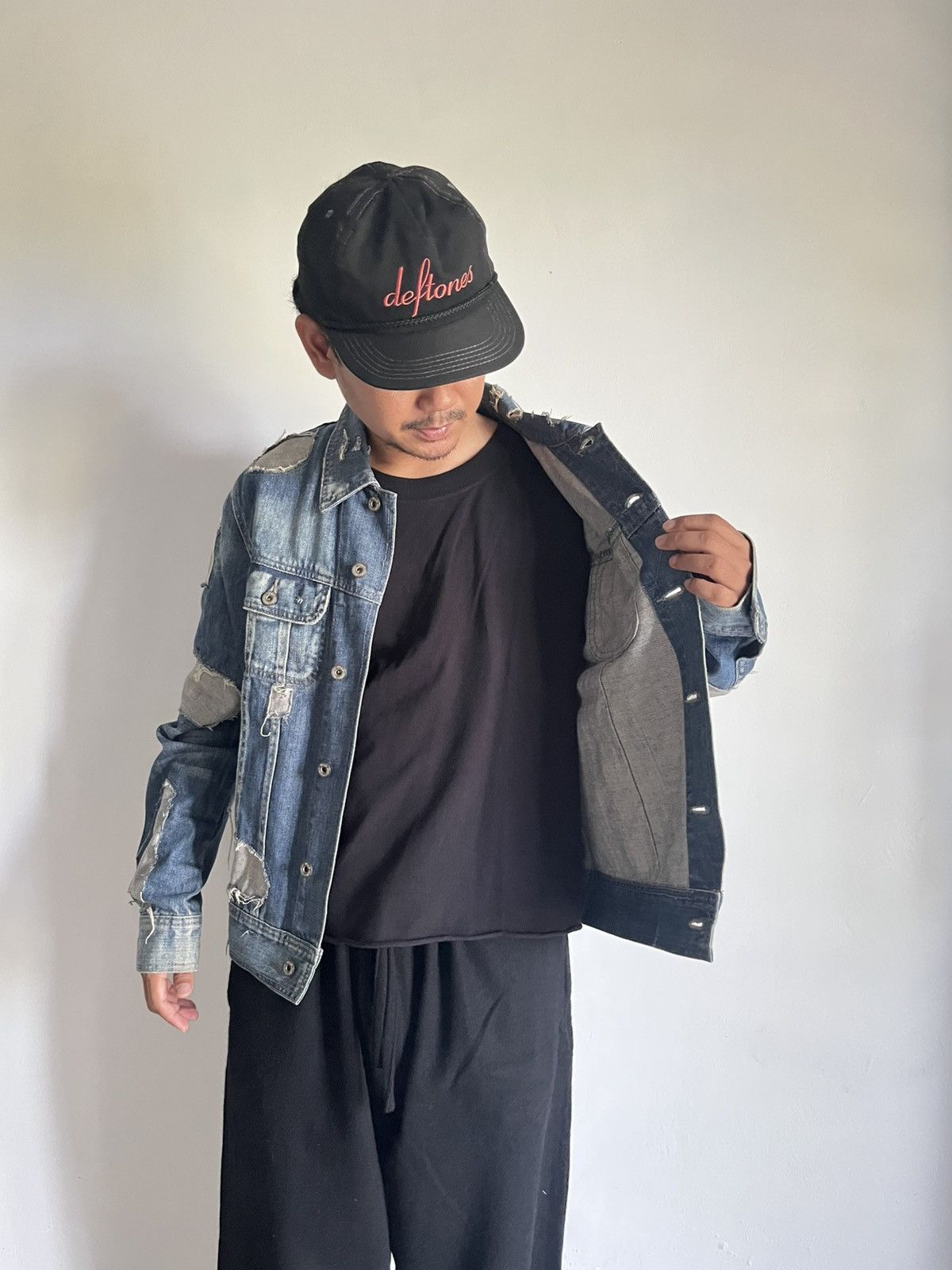 Dolce & Gabbana AW04 Dolce & Gabbana Reconstructed Denim Jacket Size US L / EU 52-54 / 3 - 6 Thumbnail