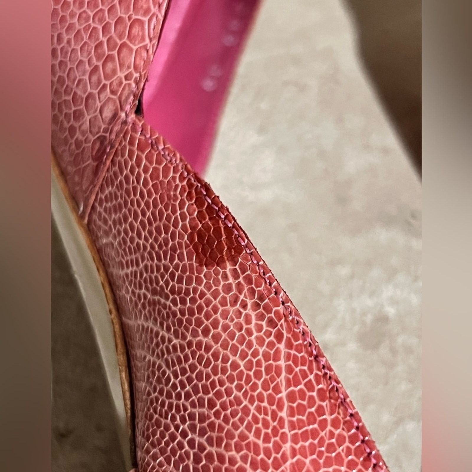 Sergio Rossi Sergio Rossi Stingray Snake Pink Steel Heel Pump 39 US 8.5 Size US 8.5 / IT 38.5 - 3 Thumbnail