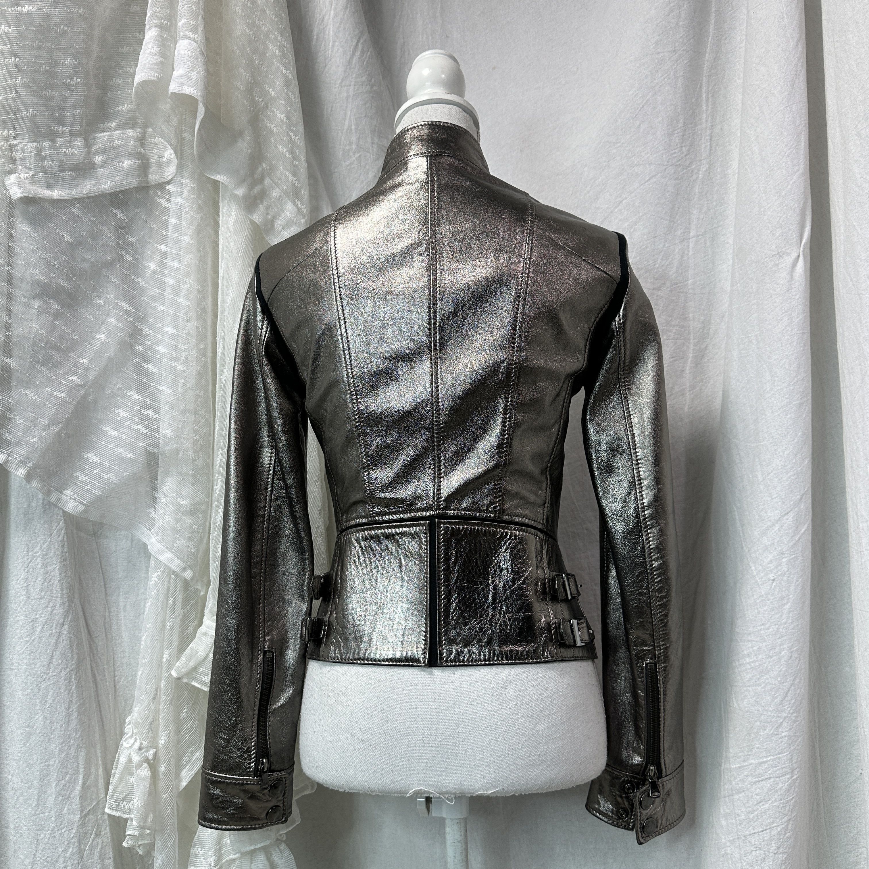 Dolce & Gabbana Vintage Leather Buckle Fitted Dolce&Gabbana Jacket 00s Size S / US 4 / IT 40 - 13 Thumbnail