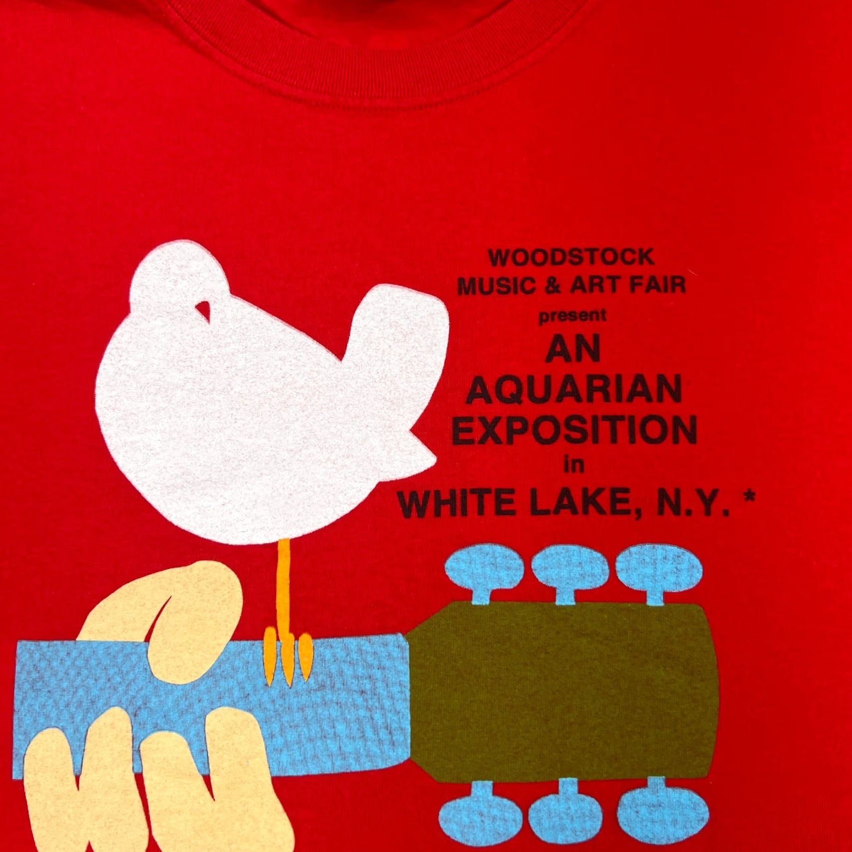 Gildan VINTAGE Woodstock Music And Art Fair T-Shirt Gildan XL Red Mens Size US XL / EU 56 / 4 - 4 Thumbnail