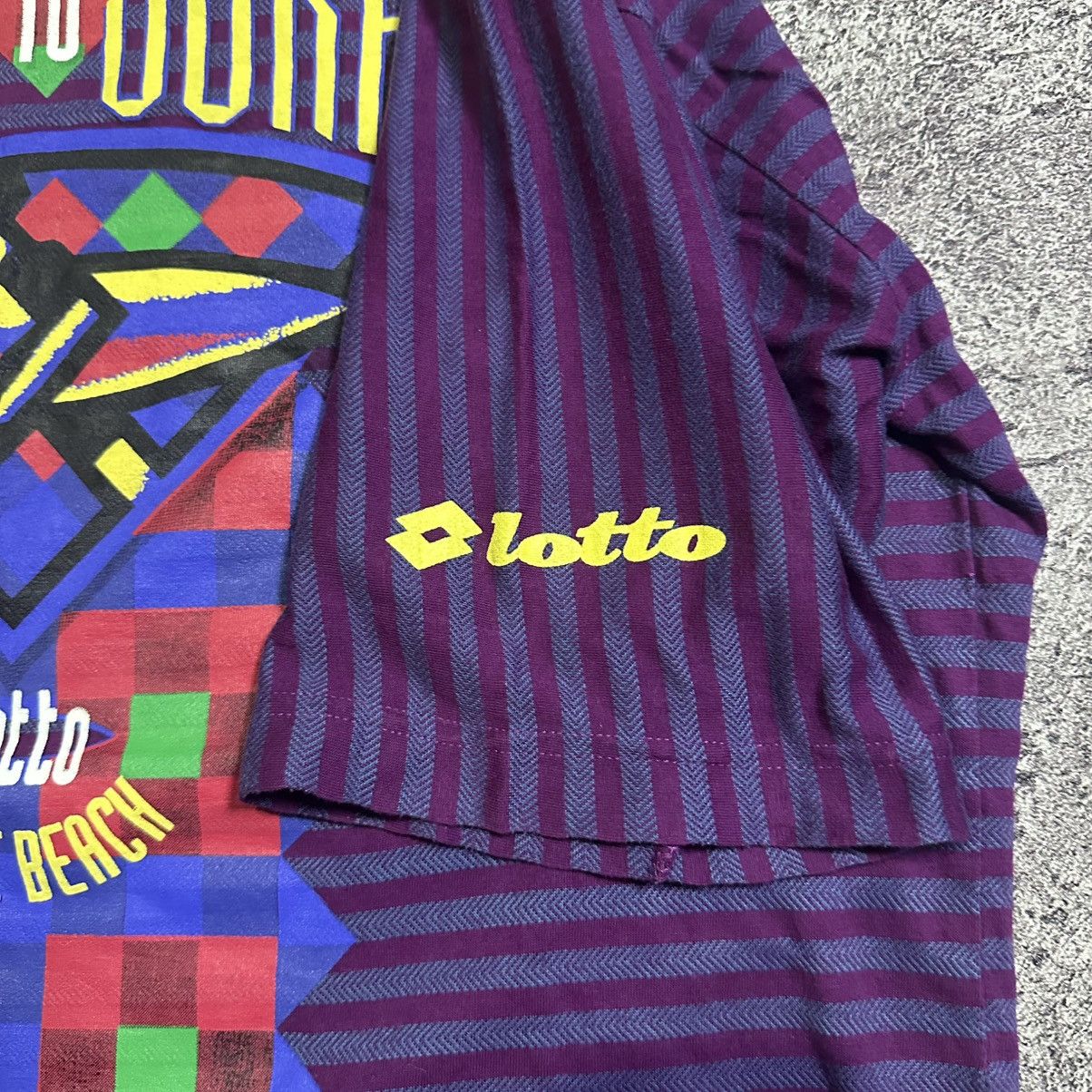 Lotto Sport VINTAGE LOTTO ACTIVE GEAR "RUN TO SURF" STRIPE TEE Size US L / EU 52-54 / 3 - 4 Thumbnail