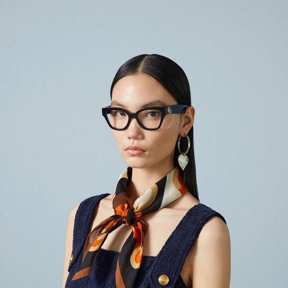 Gucci 🕶️ New Gucci GG1424O 006 Eyeglasses - Dark Havana Frame Size ONE SIZE - 3 Thumbnail