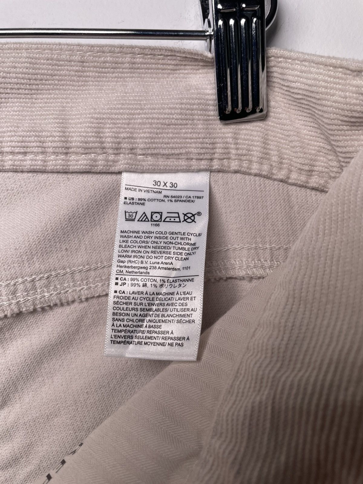 Banana Republic Banana Republic Slim Fit Corduroy Pants 30x30 Cream / Beige Size US 30 / EU 46 - 8 Thumbnail
