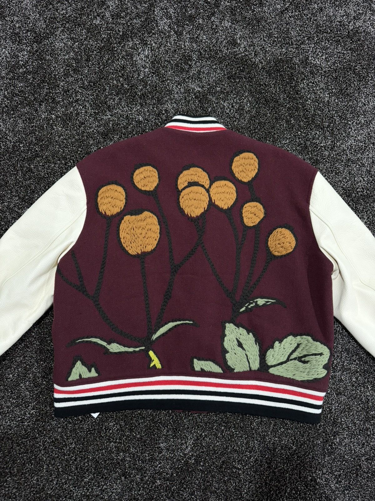 Loewe Loewe Floral Herbarium Embroider Leather/Wool Varsity Jacket Size US L / EU 52-54 / 3 - 16 Thumbnail