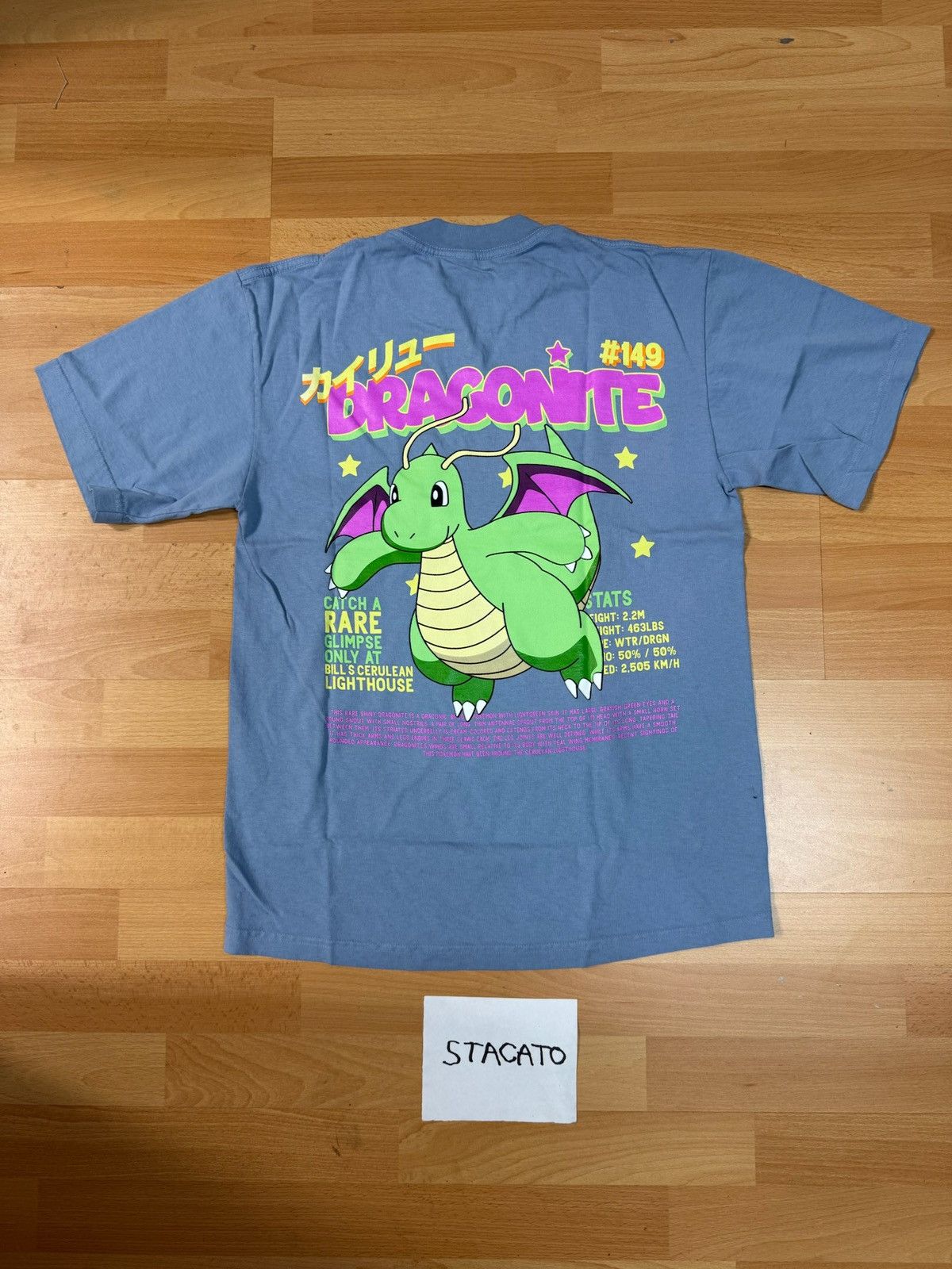 Pokemon × Vintage Demo World Dragonite Tee Blue Small Size US S / EU 44-46 / 1 - 1 Thumbnail