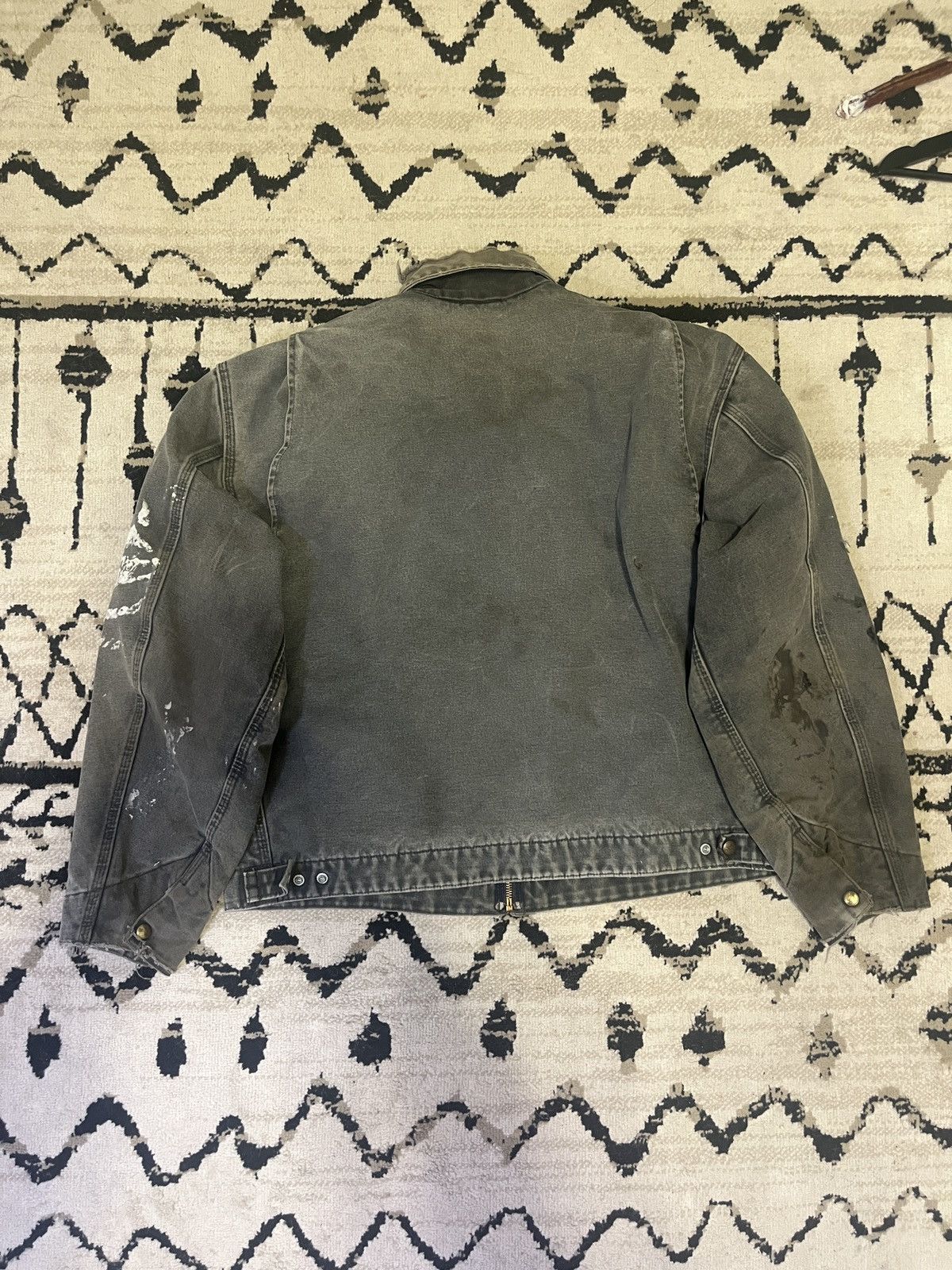 Carhartt Vintage Carhartt J97 Detroit Jacket Faded Black Distress XL Size US XL / EU 56 / 4 - 2 Thumbnail
