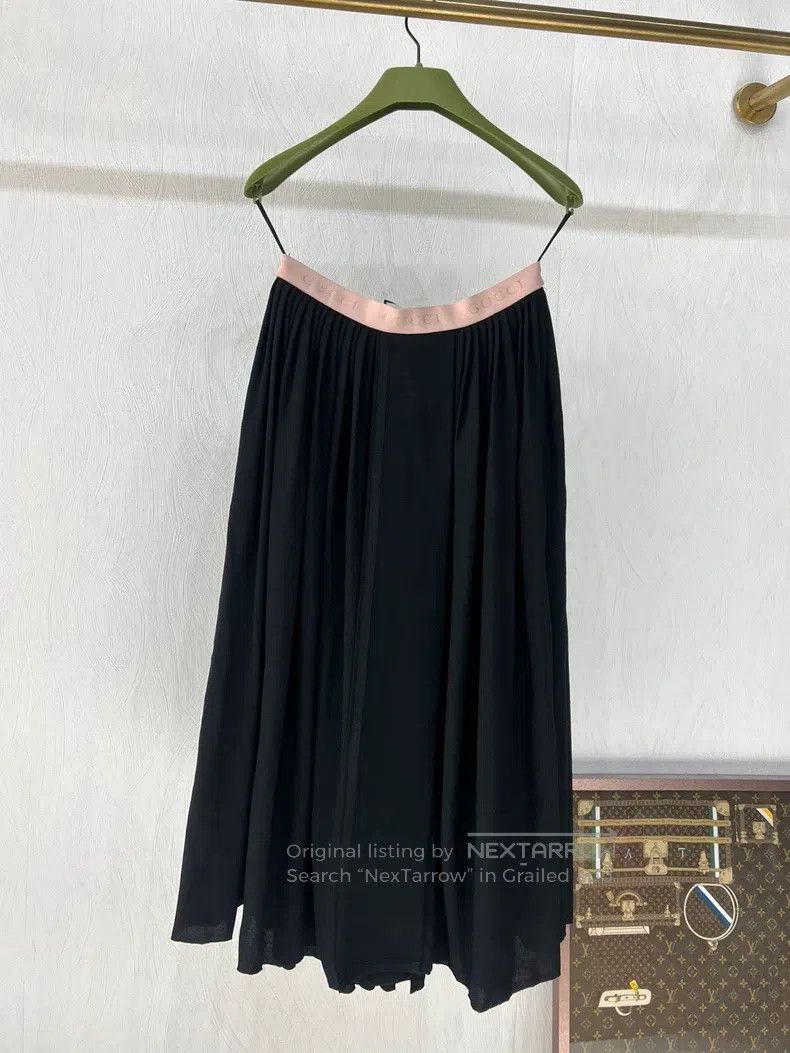 Gucci Gucci Waist letter logo woollen half-length skirt Size 25" / US 0 / IT 36 - 2 Thumbnail