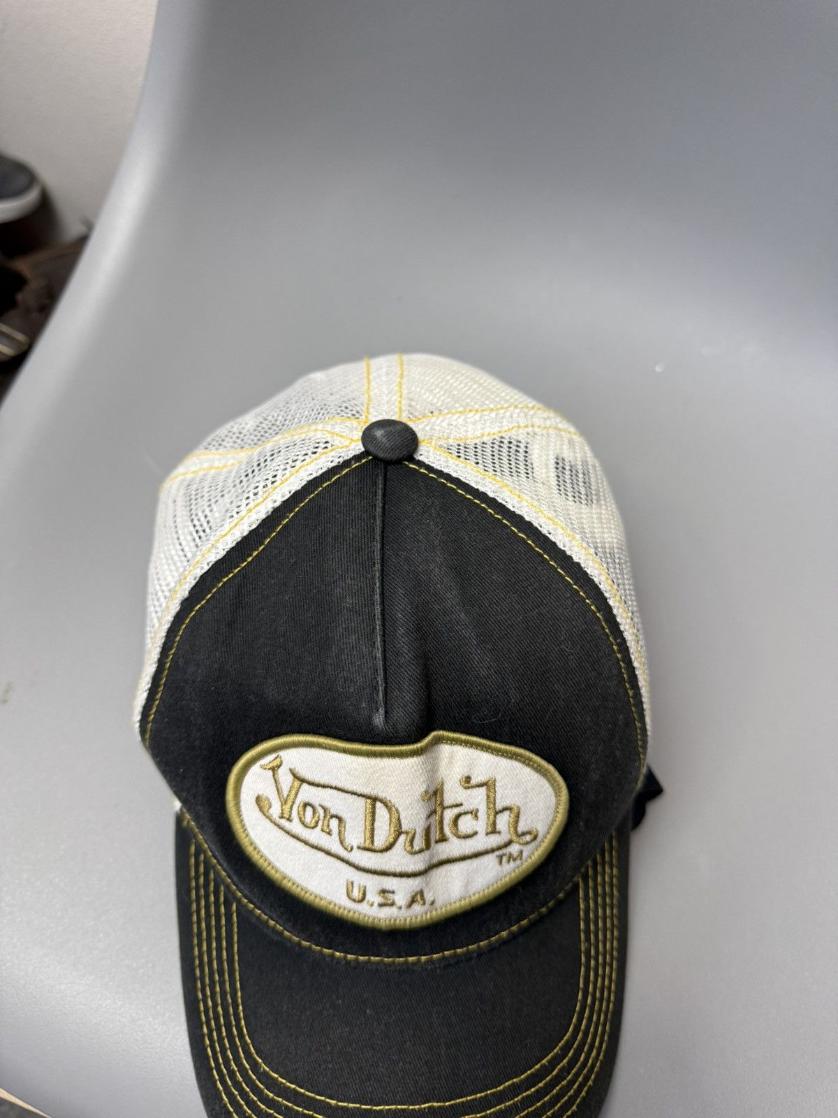 Von Dutch Vintage Von Dutch USA trucker cap hat Y2K Size ONE SIZE - 9 Thumbnail