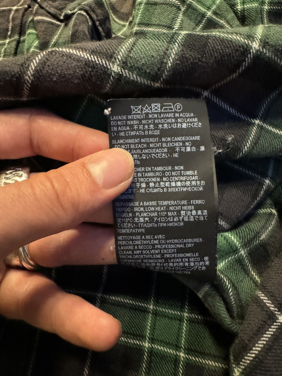 Anthony Vaccarello × Saint Laurent Paris Flannel Saint Laurent Paris Size US M / EU 48-50 / 2 - 6 Thumbnail