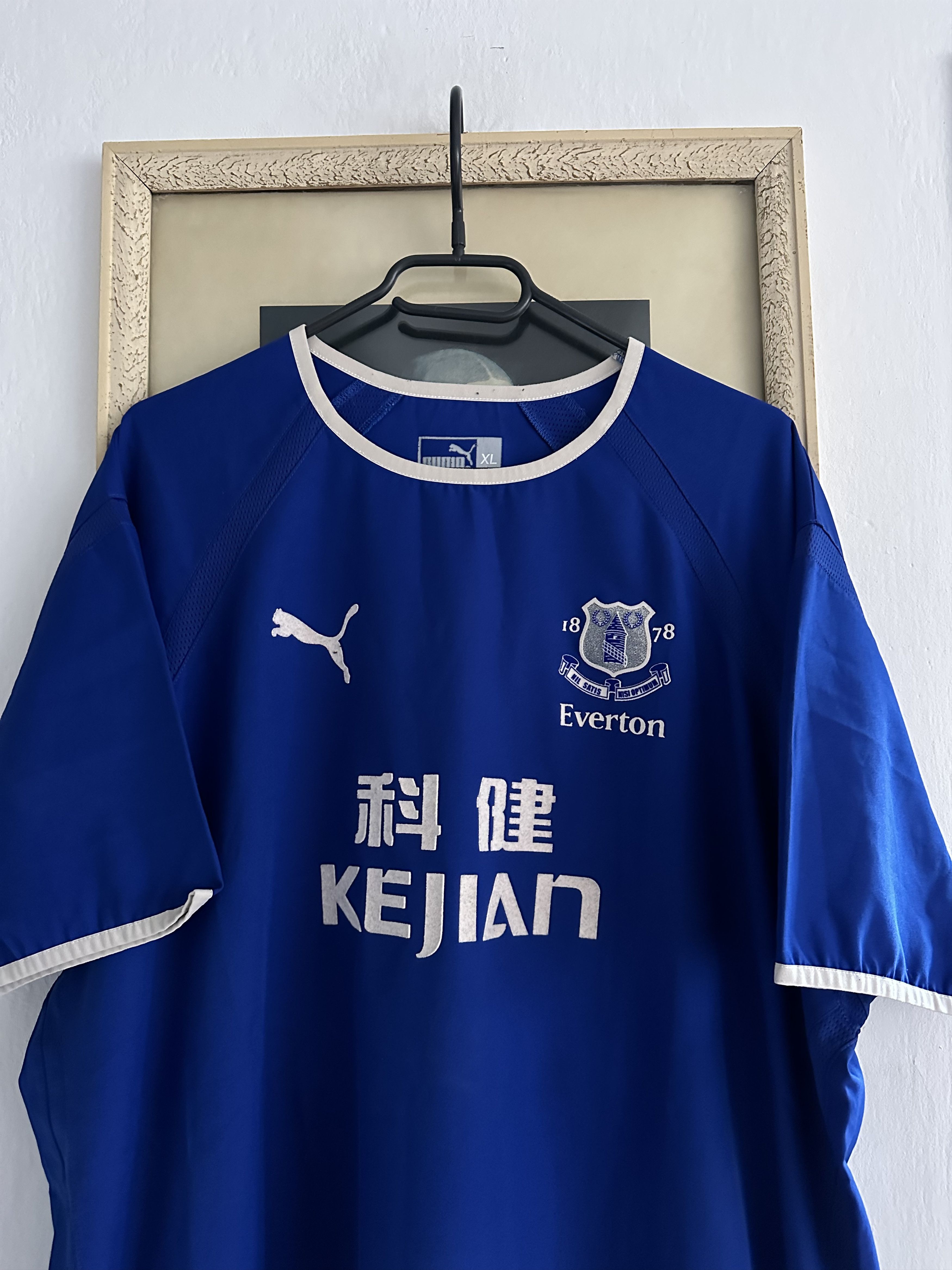 Vintage Everton football shirt 2003 Soccer #18 Rooney Jersey Rare Size US XL / EU 56 / 4 - 3 Thumbnail