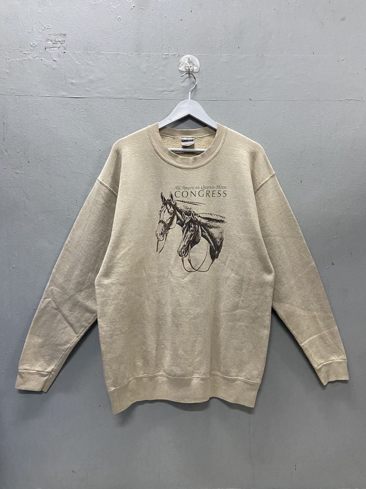 Vintage VINTAGE 90’s ALL AMERICAN QUARTER HORSE CONGRESS SWEATSHIRT Size US L / EU 52-54 / 3 - 1 Thumbnail