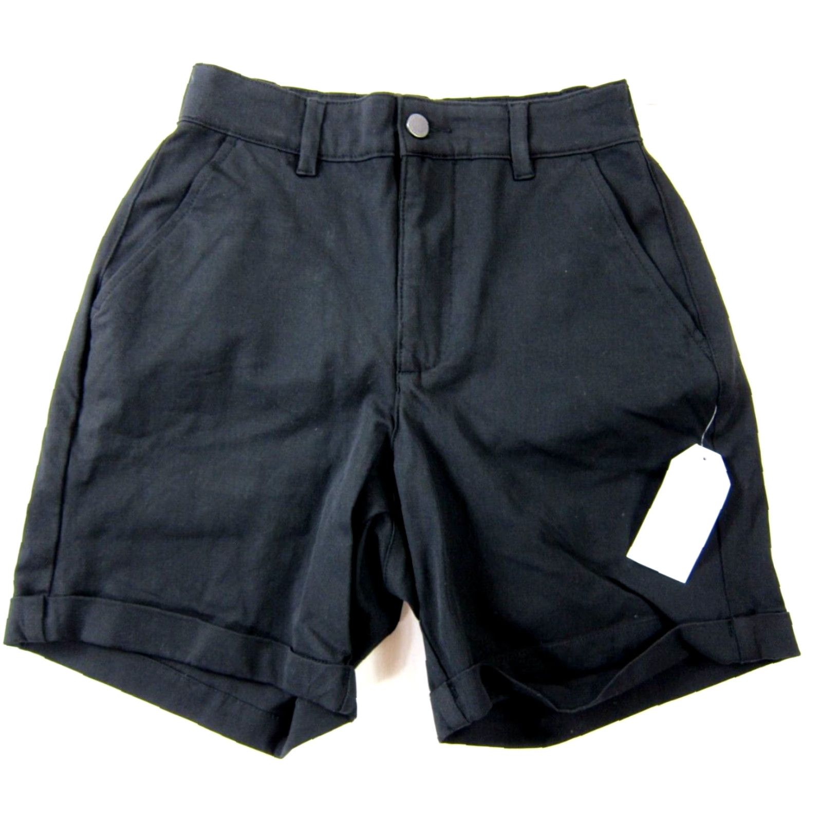 Vintage NWT Universal Standard Black Cotton Stretch High Rise Chino Short 3XS US 2-4 Womens Casual Workwear Shorts Size 26" / US 2 / IT 38 - 2 Thumbnail