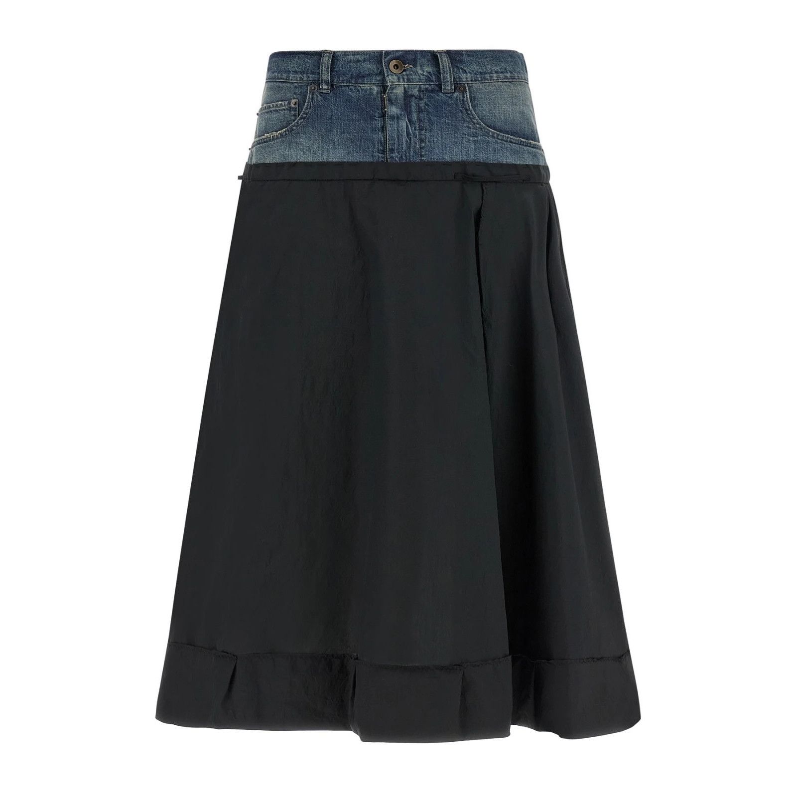 Maison Margiela MAISON MARGIELA Multicolor Denim Insert Skirt New & Authenti Size 26" / US 2 / IT 38 - 1 Thumbnail