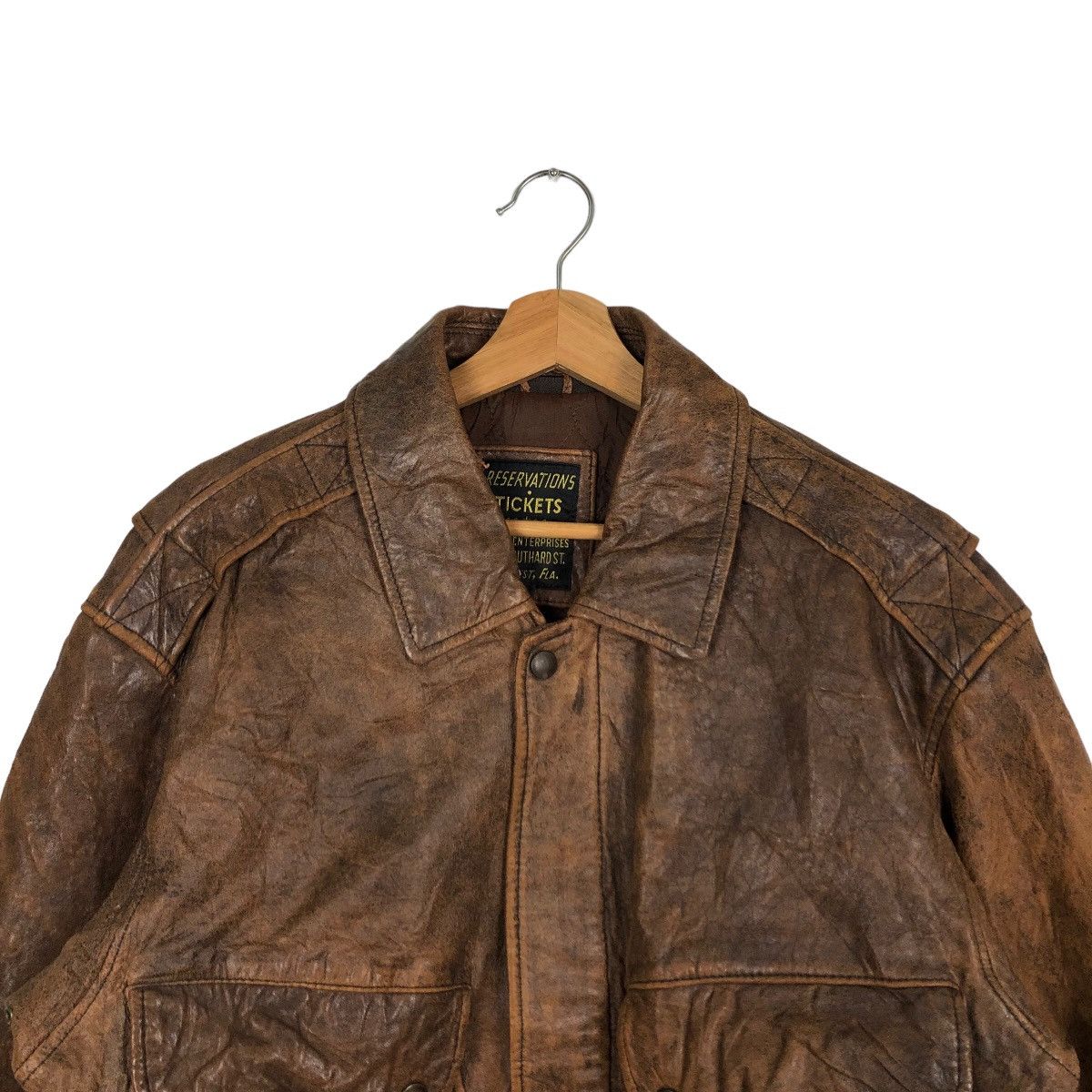 Other VINTAGE BOMBER LEATHER JACKET RESERVATION ARMY BUZZ RICKSONS Size US M / EU 48-50 / 2 - 2 Thumbnail