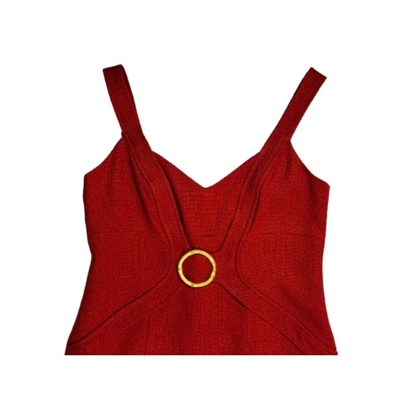 Meister David Meister Red Sleeveless Dress Size 6 Knee Length Size M / US 6-8 / IT 42-44 - 5 Thumbnail