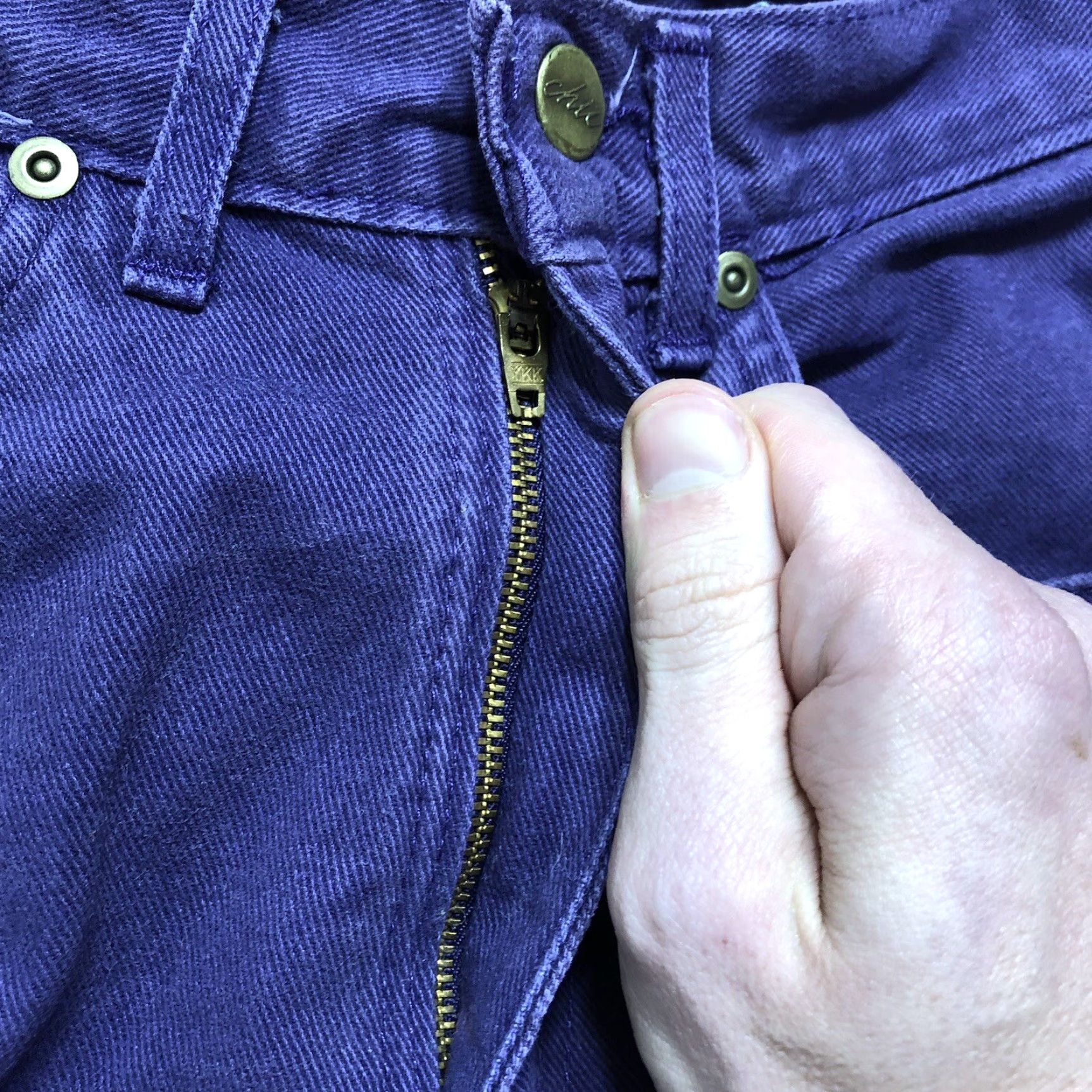 Vintage VINTAGE CHIC Jeans Womens Tapered 9 24X33 Purple Denim USA Western Jeans 90s Mens? Wait Size 30" / US 8 / IT 44 - 6 Thumbnail