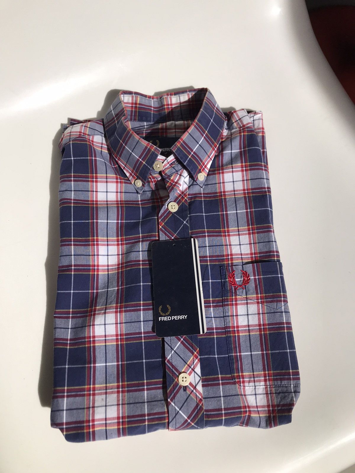 Fred Perry × Vintage Fred Perry Plaid Tartan Checkered Shirt Button down trimfit Size US XS / EU 42 / 0 - 19 Thumbnail