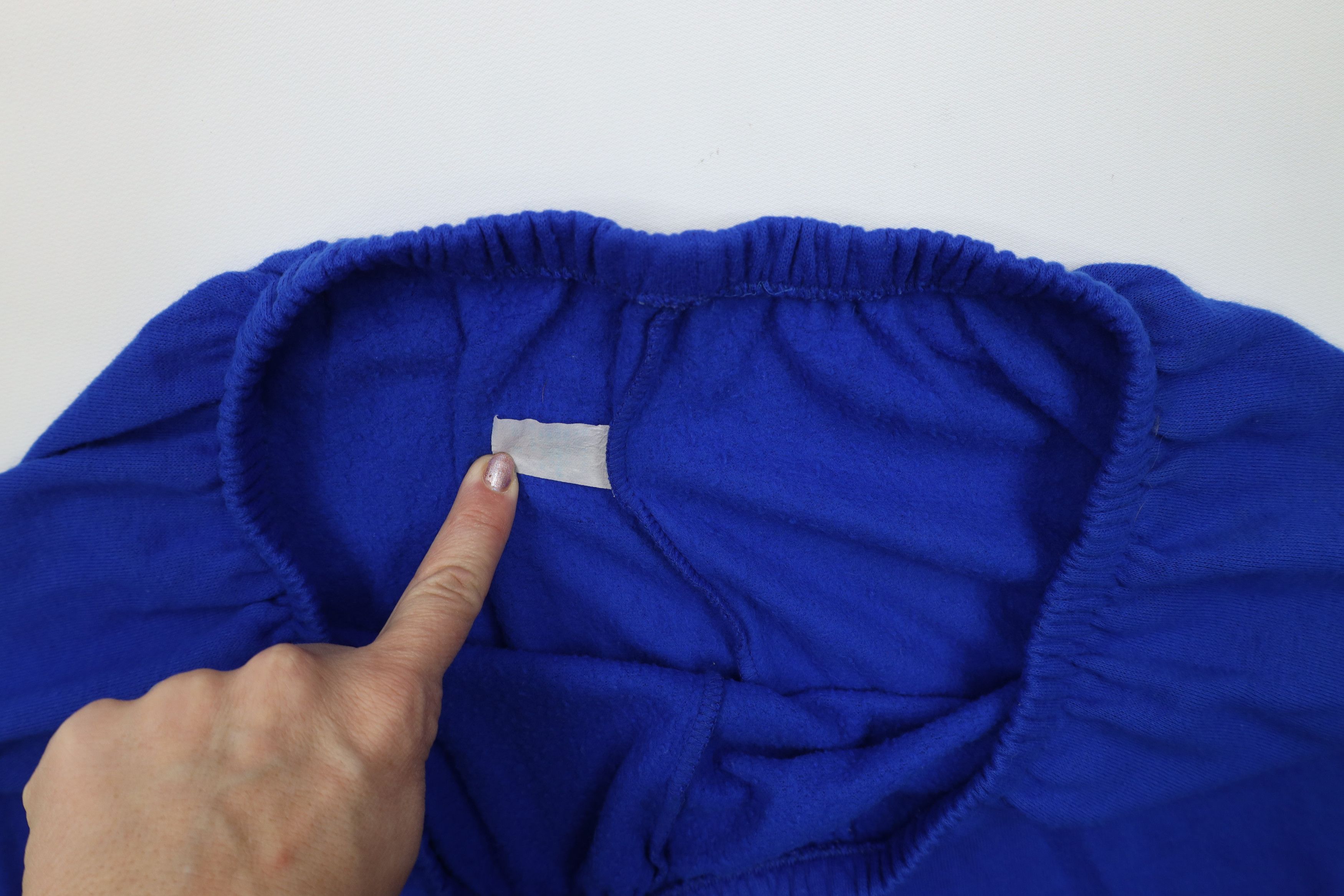 Vintage Vintage 70s Streetwear Cuffed Sweatpants Joggers Blue USA Size 32" / US 10 / IT 46 - 6 Thumbnail