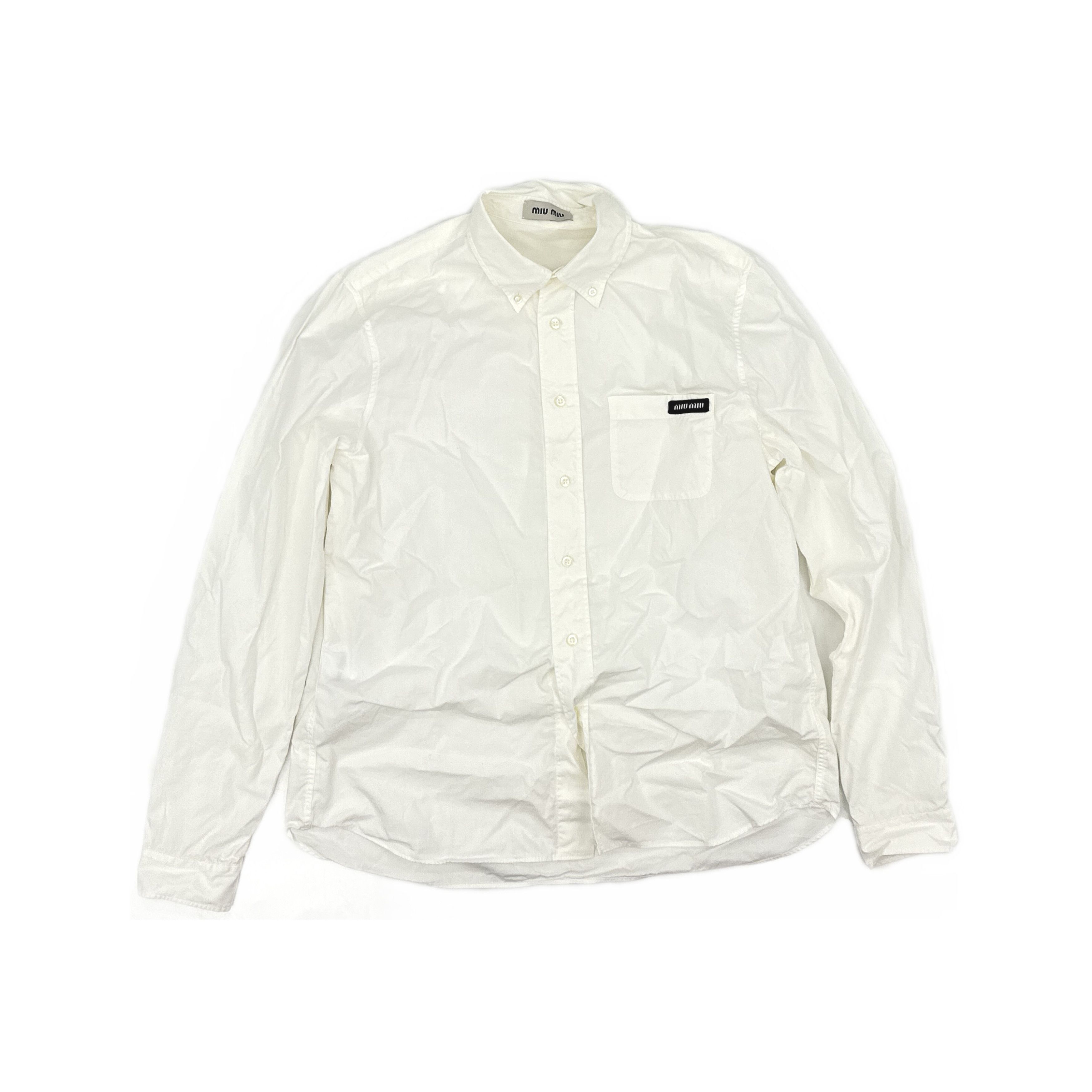 Miu Miu Miu Miu Logo Patch Button Up Shirt Size 42 Size M / US 6-8 / IT 42-44 - 1 Thumbnail