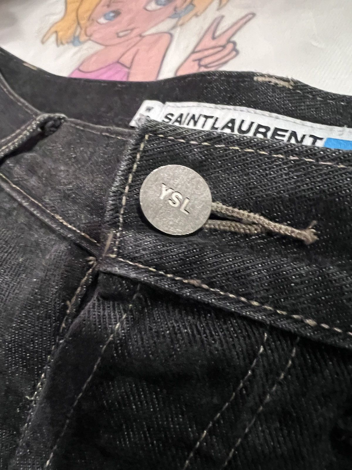 Saint Laurent Paris × Yves Saint Laurent Baggy Selvage Jeans | Yves Saint Laurent | YSL Size US 28 / EU 44 - 3 Thumbnail
