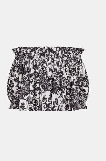 Dior o1w1db10924 Shoulder Smocked Top in Black & White Size XS / US 0-2 / IT 36-38 - 1 Thumbnail