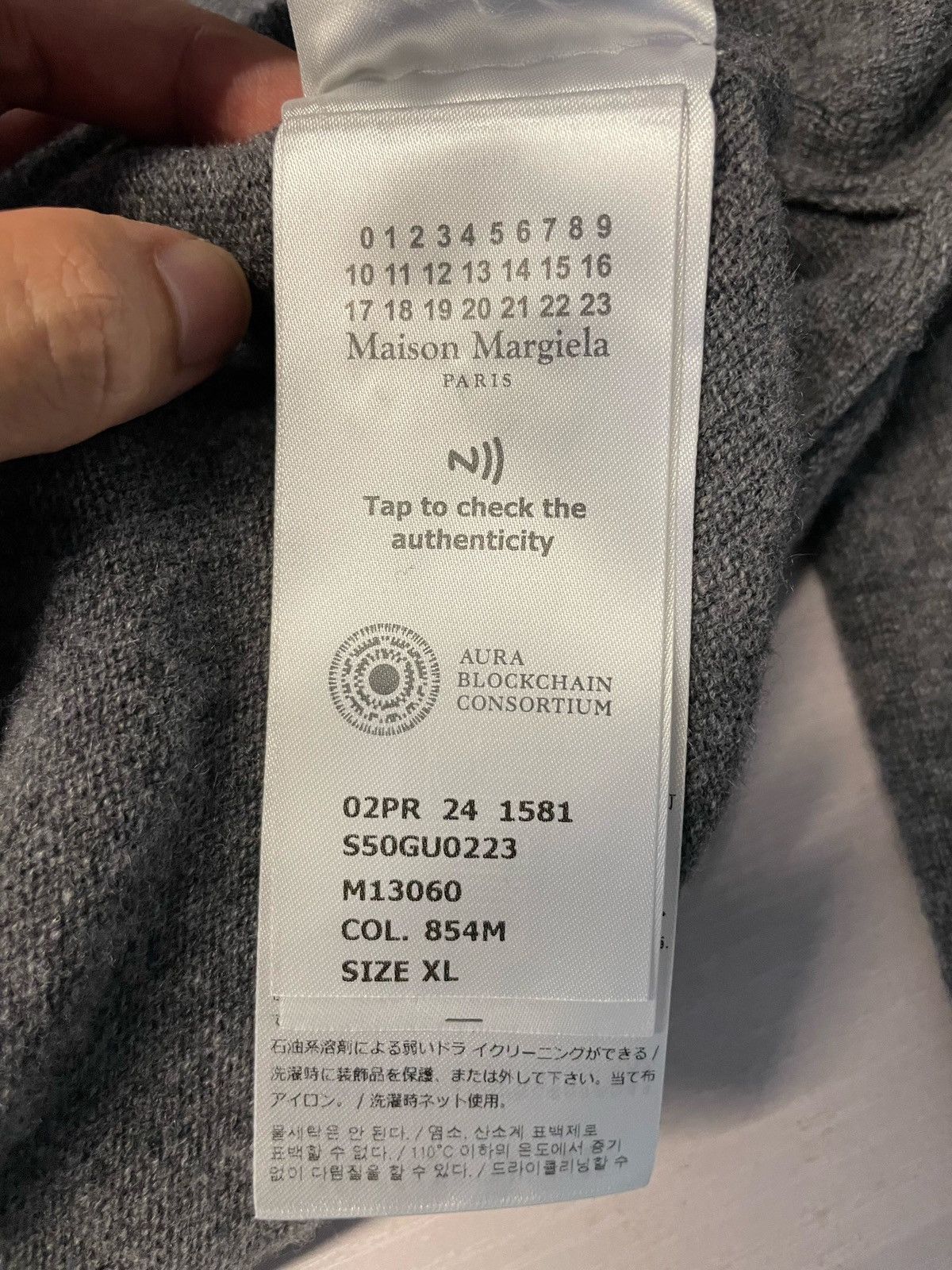 Maison Margiela Maison Margiela Grey Wool Blend Sweater Size US XL / EU 56 / 4 - 15 Thumbnail