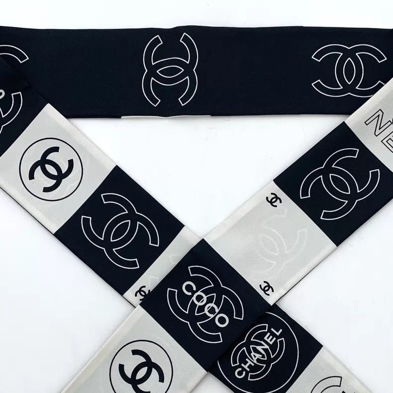 Chanel Chanel Black and white color-block double C printed mulber Size ONE SIZE - 3 Thumbnail