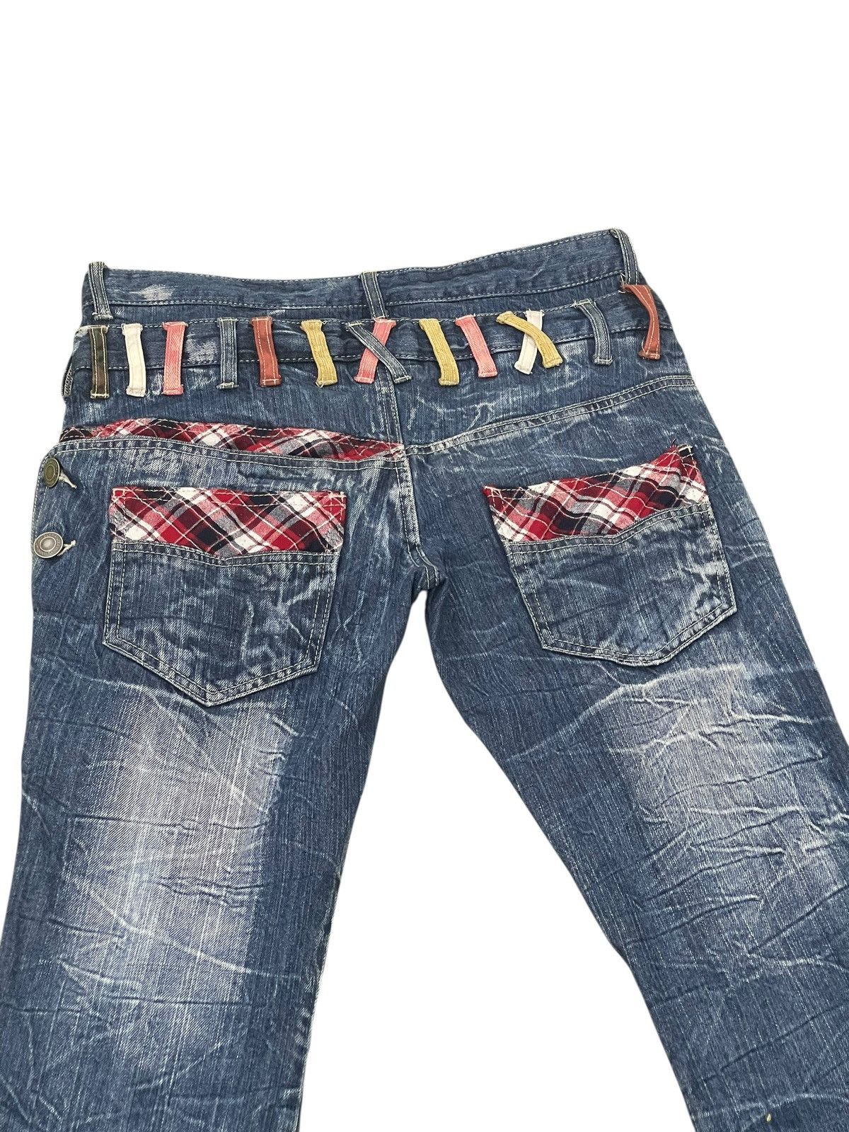 Japanese Brand Double Waist Jeans Roddle Faded Denim Slim1🟦6 Size US 32 / EU 48 - 1 Thumbnail
