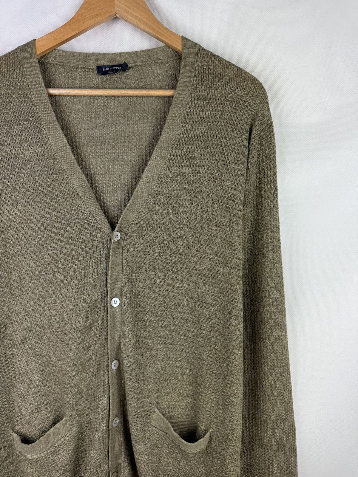 Suitsupply Suitsupply Men’s Linen Button Front Knitted Cardigan Sweater Size US XL / EU 56 / 4 - 5 Thumbnail