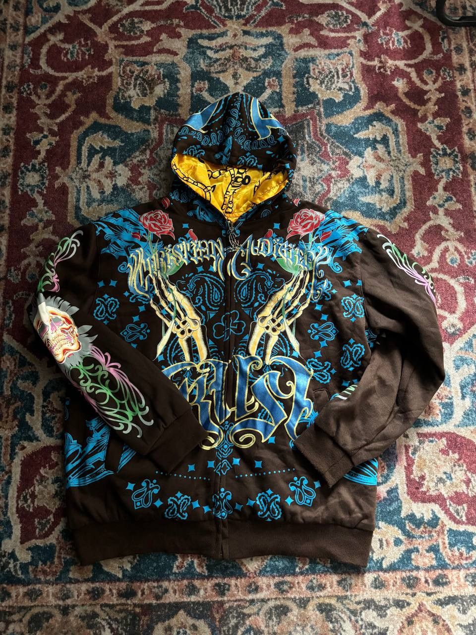Christian Audigier Vintage y2k Christian Audigier hoodie size XL Size US XL / EU 56 / 4 - 1 Thumbnail