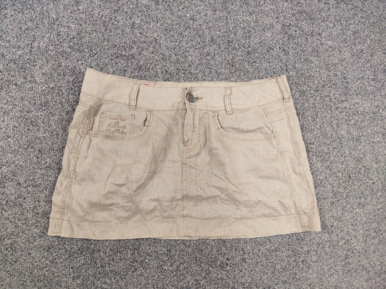 Miss Sixty Y2K Vintage Linen Mini Skirt Killah Miss Sixty hysteric LGB Size 30" / US 8 / IT 44 - 6 Thumbnail